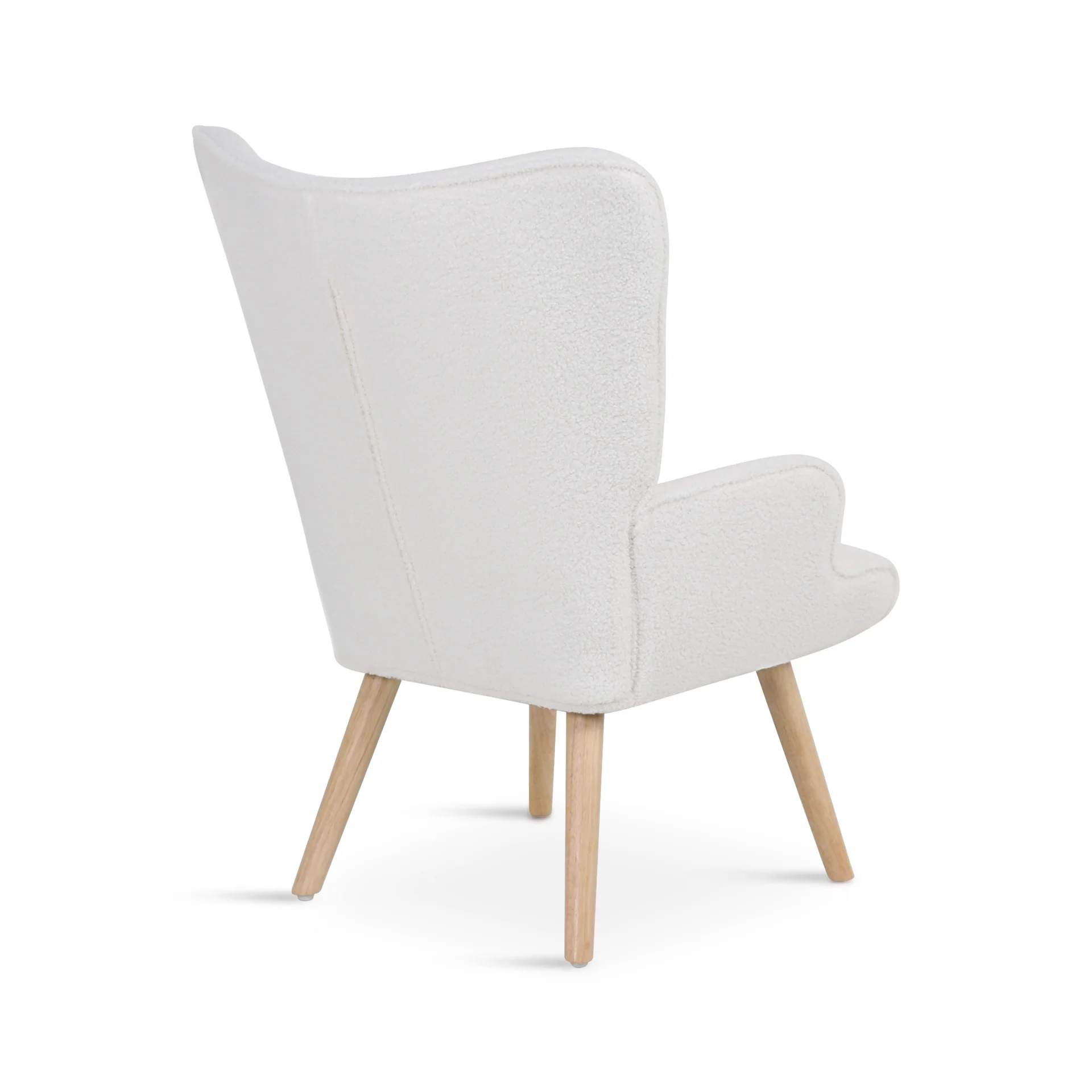 Emma Boucle Armchair with Ottoman - White - Image 12