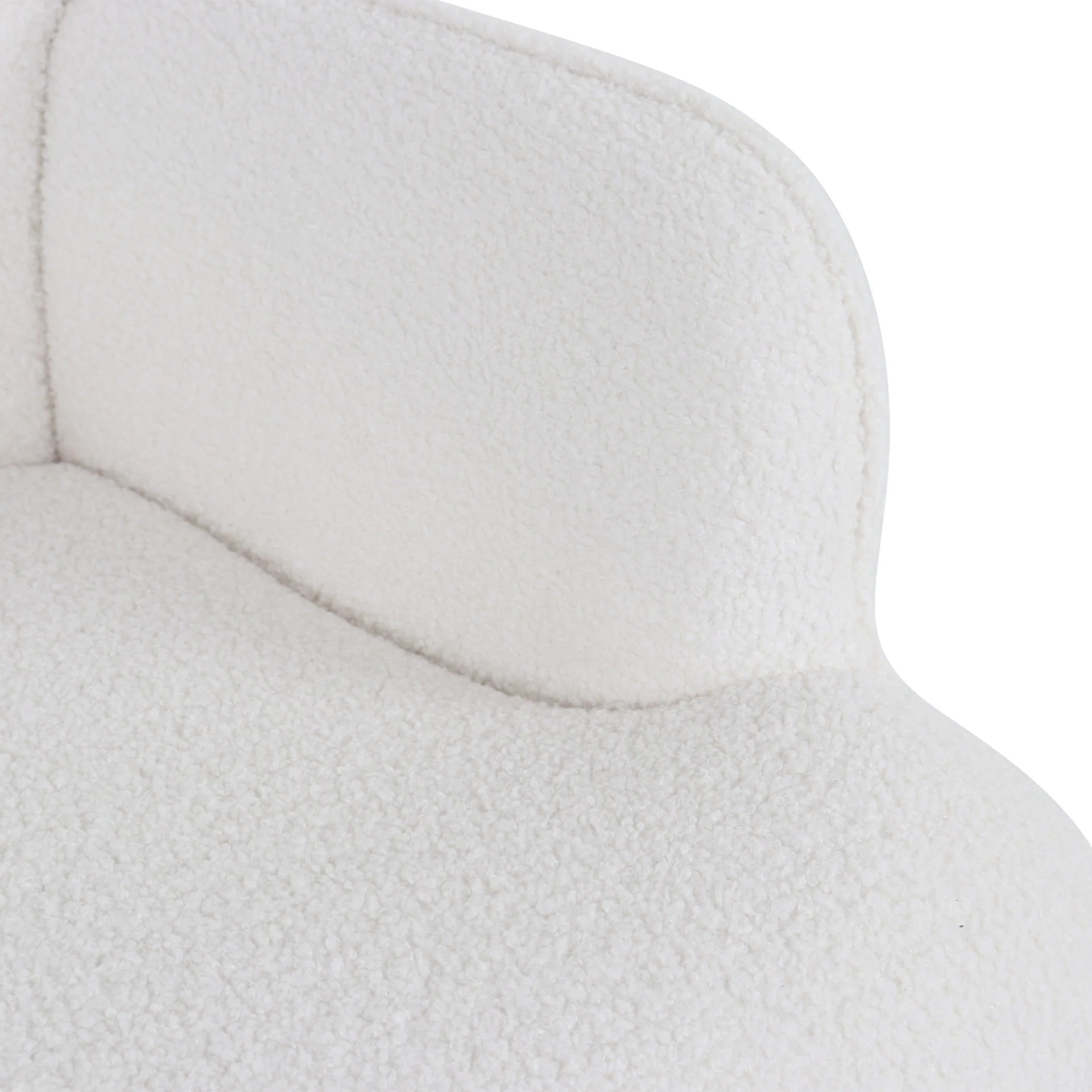 Emma Boucle Armchair with Ottoman - White - Image 15