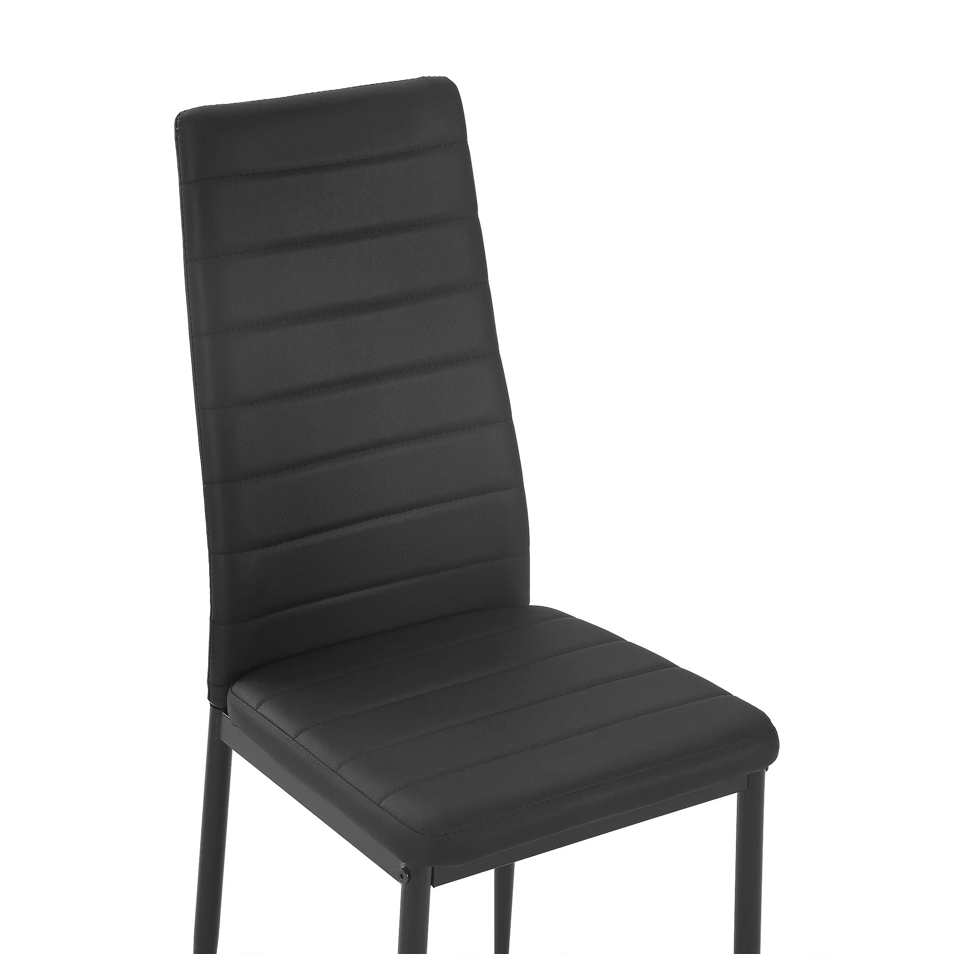 Ethan PU Leather Dining Chair - Set of 4 - Black - Image 10