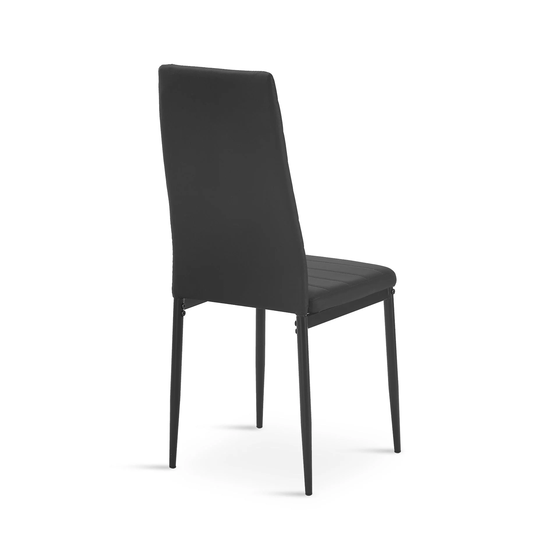Ethan PU Leather Dining Chair - Set of 4 - Black - Image 9