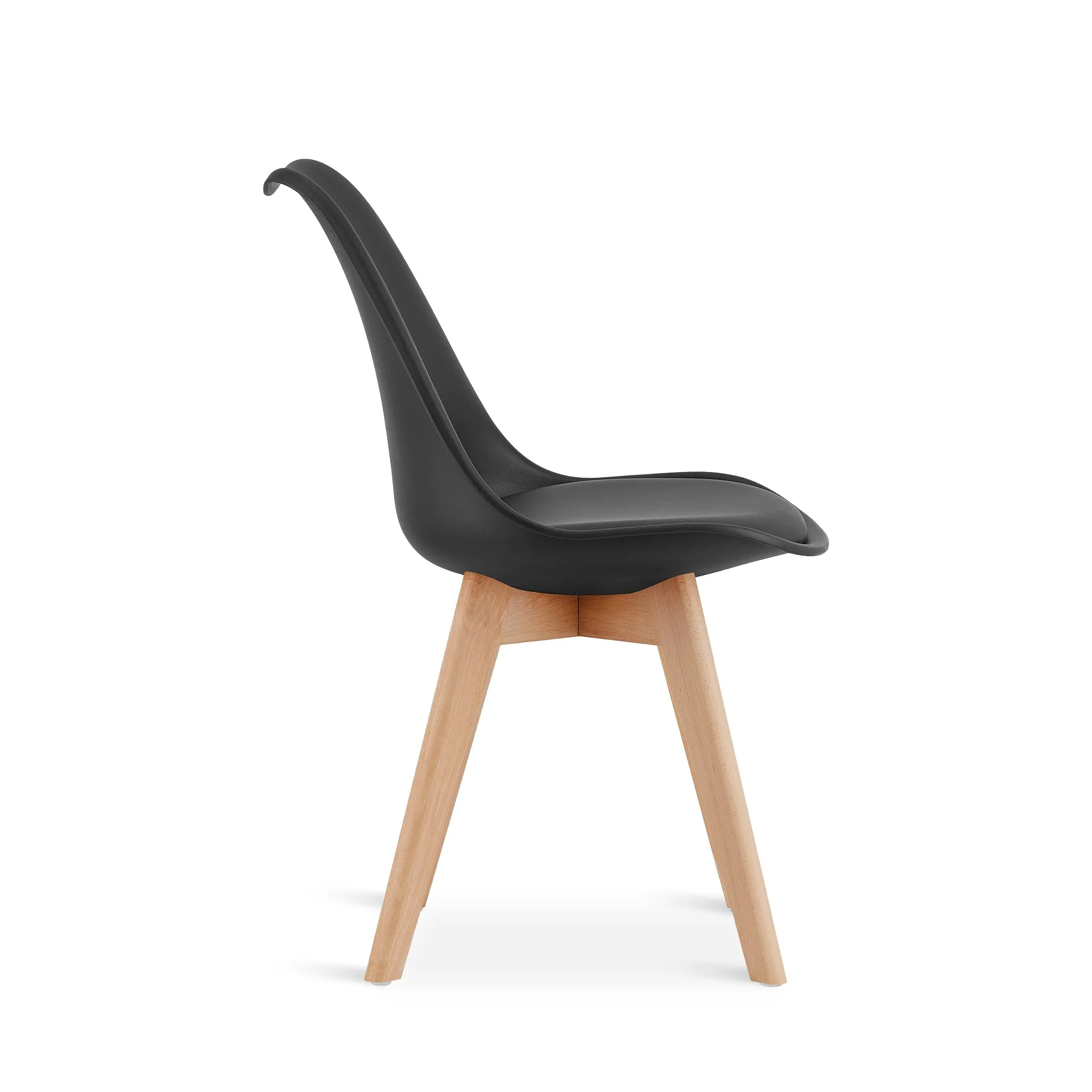 Evelyn Dining Chair Padded - Set of 4 - Black - Image 6