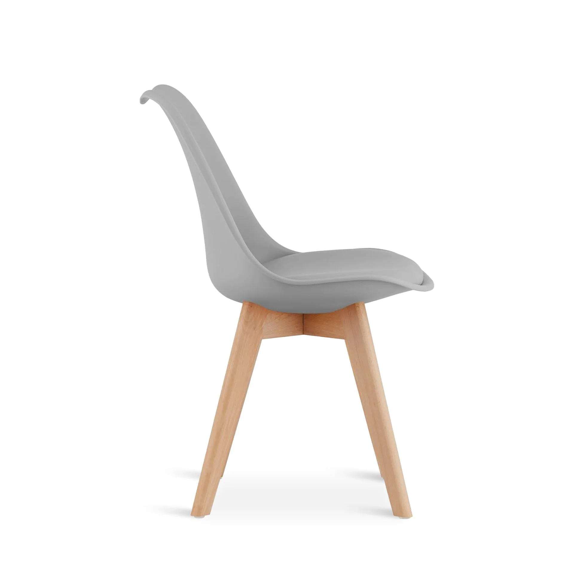 Evelyn Dining Chair Padded - Set of 4 - Grey - Image 6