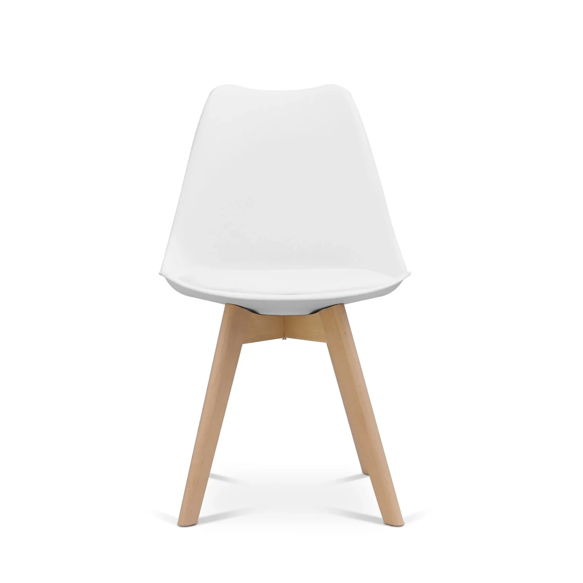 Evelyn Dining Chair Padded - Set of 4 - White - Image 5