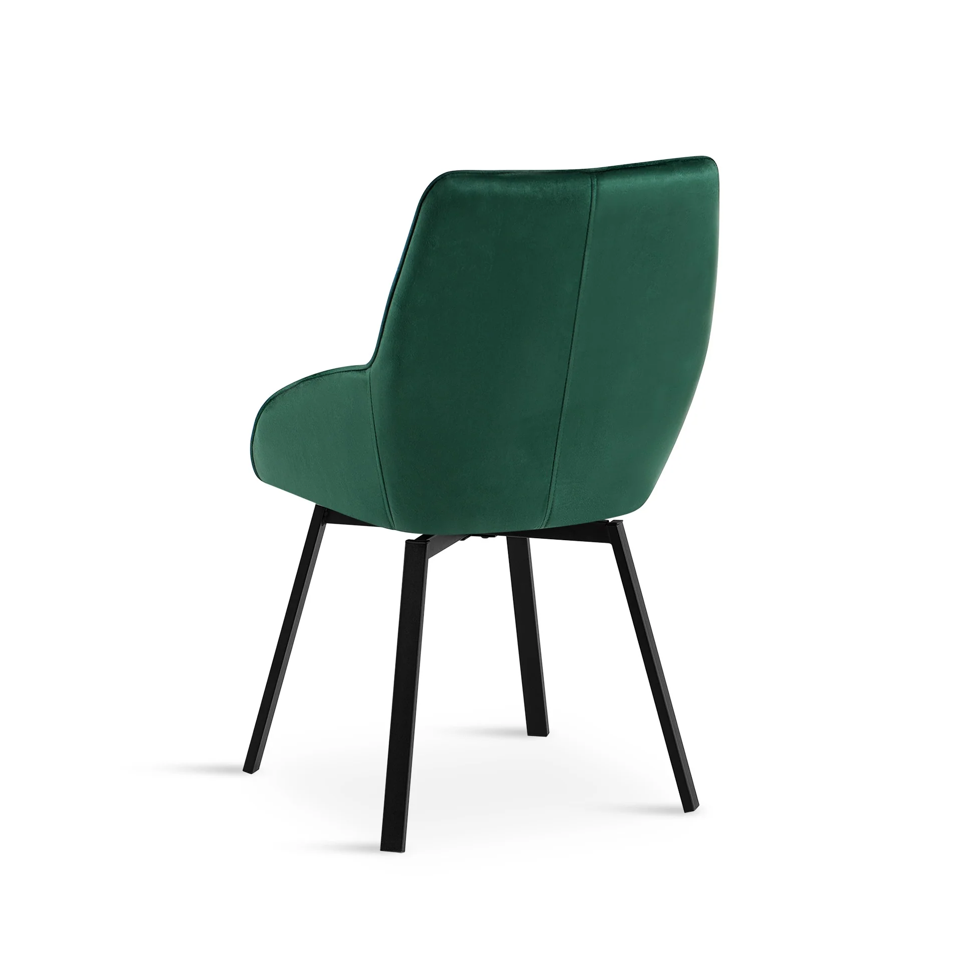 Everlow Swivel Velvet Dining Chair - Set of 2 - Green - Image 10