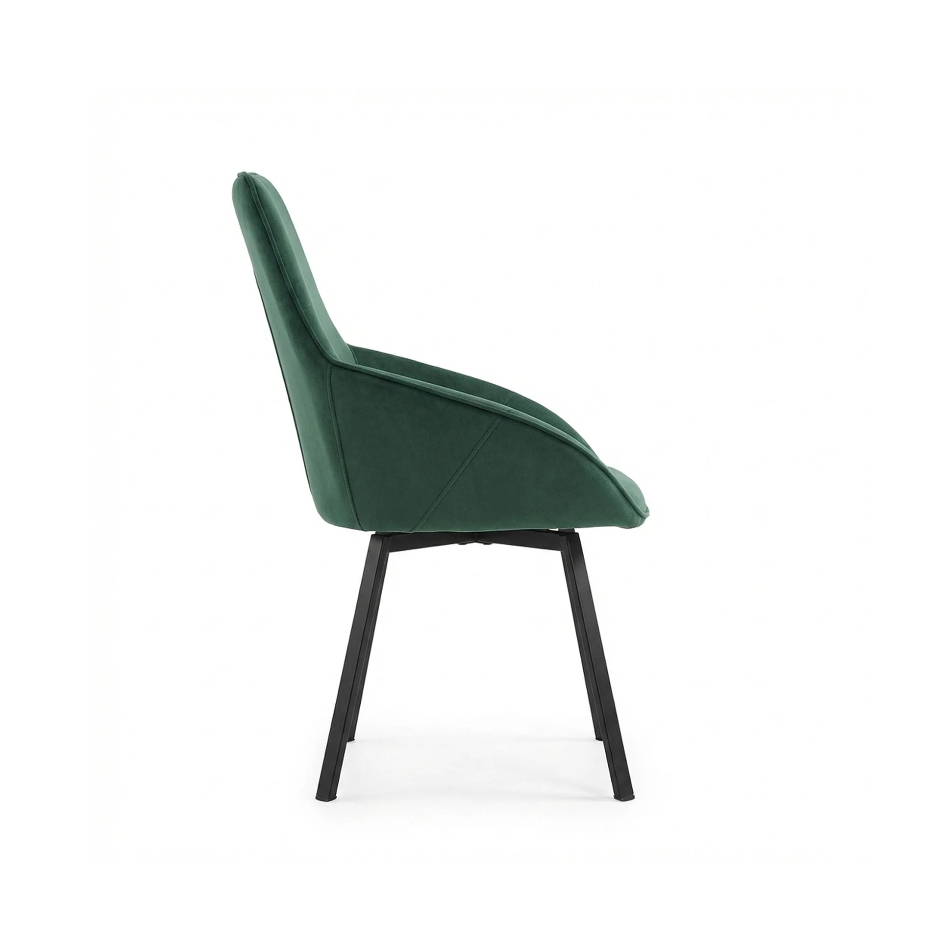 Everlow Swivel Velvet Dining Chair - Set of 2 - Green - Image 8