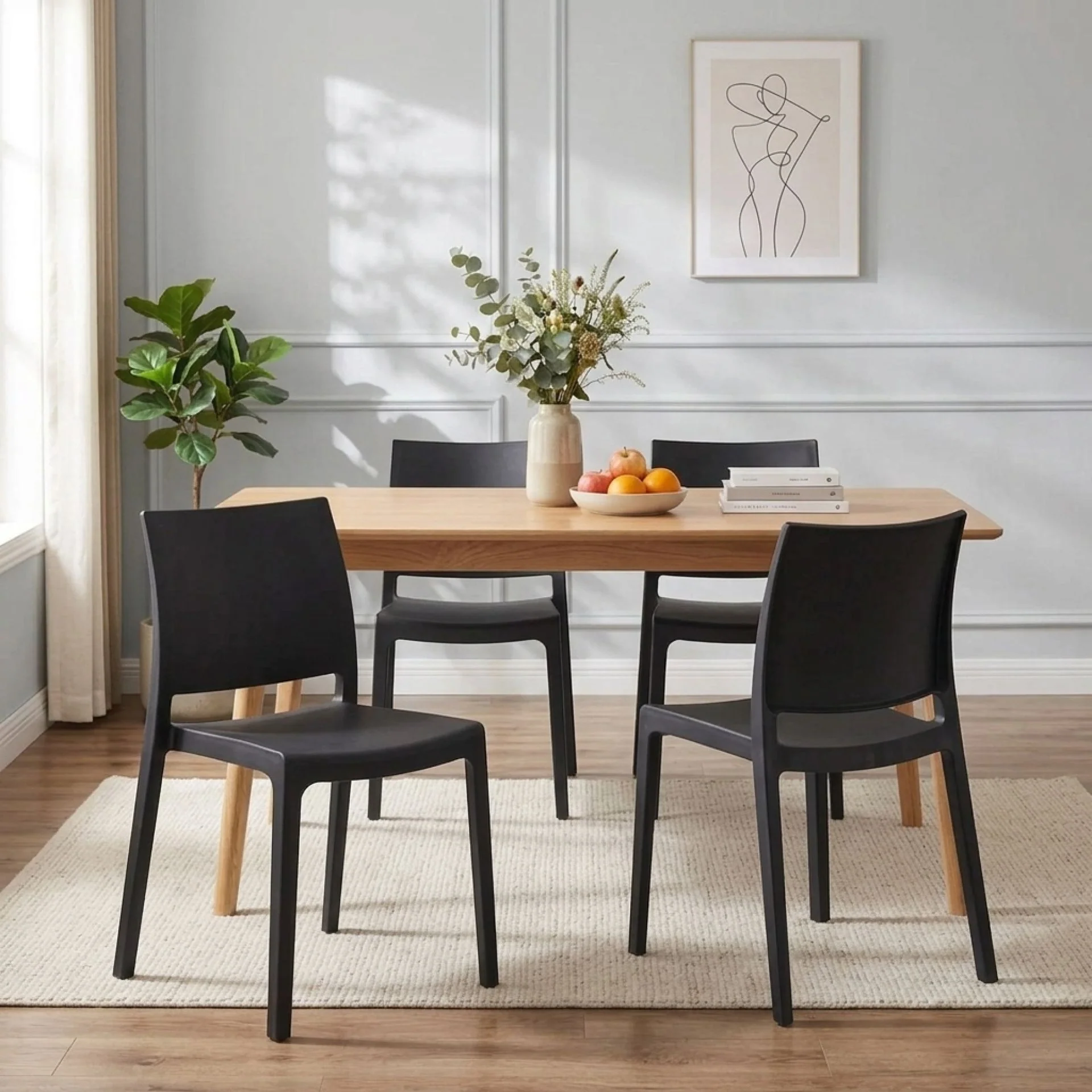 Ezekiel Dining Chair - Set of 4 - Black