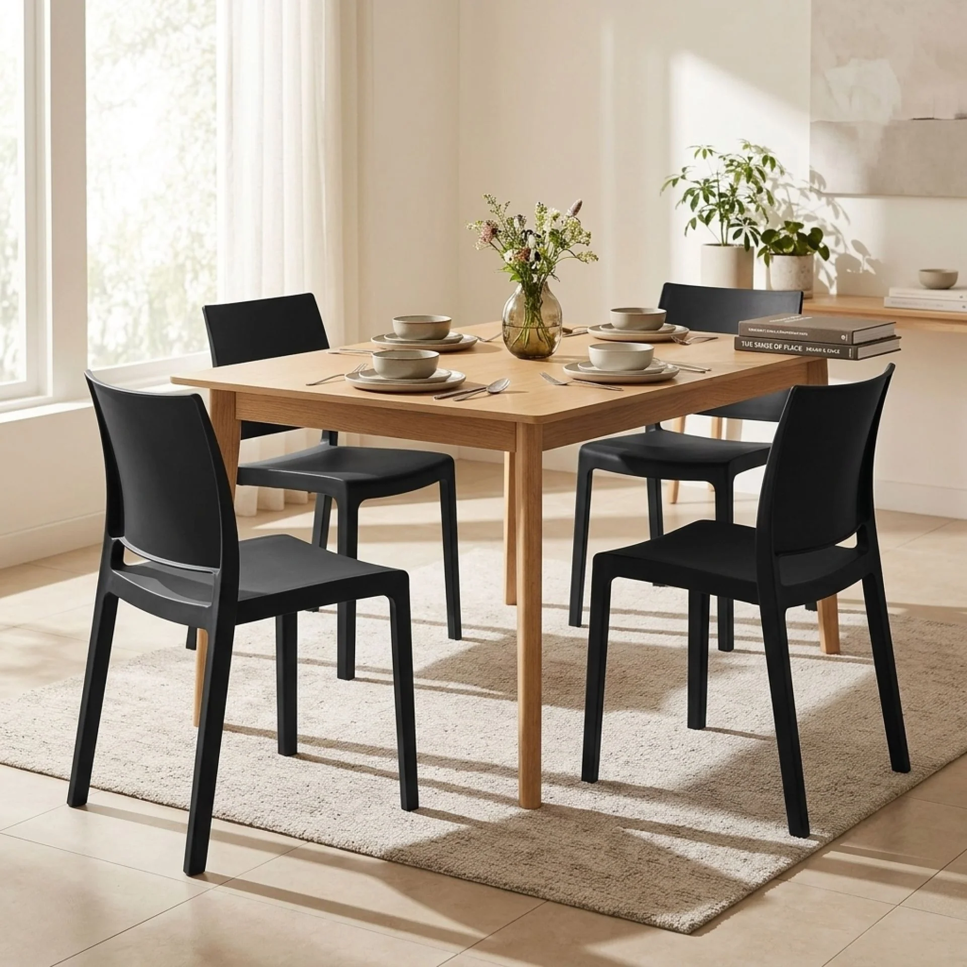 Ezekiel Dining Chair - Set of 4 - Black - Image 2