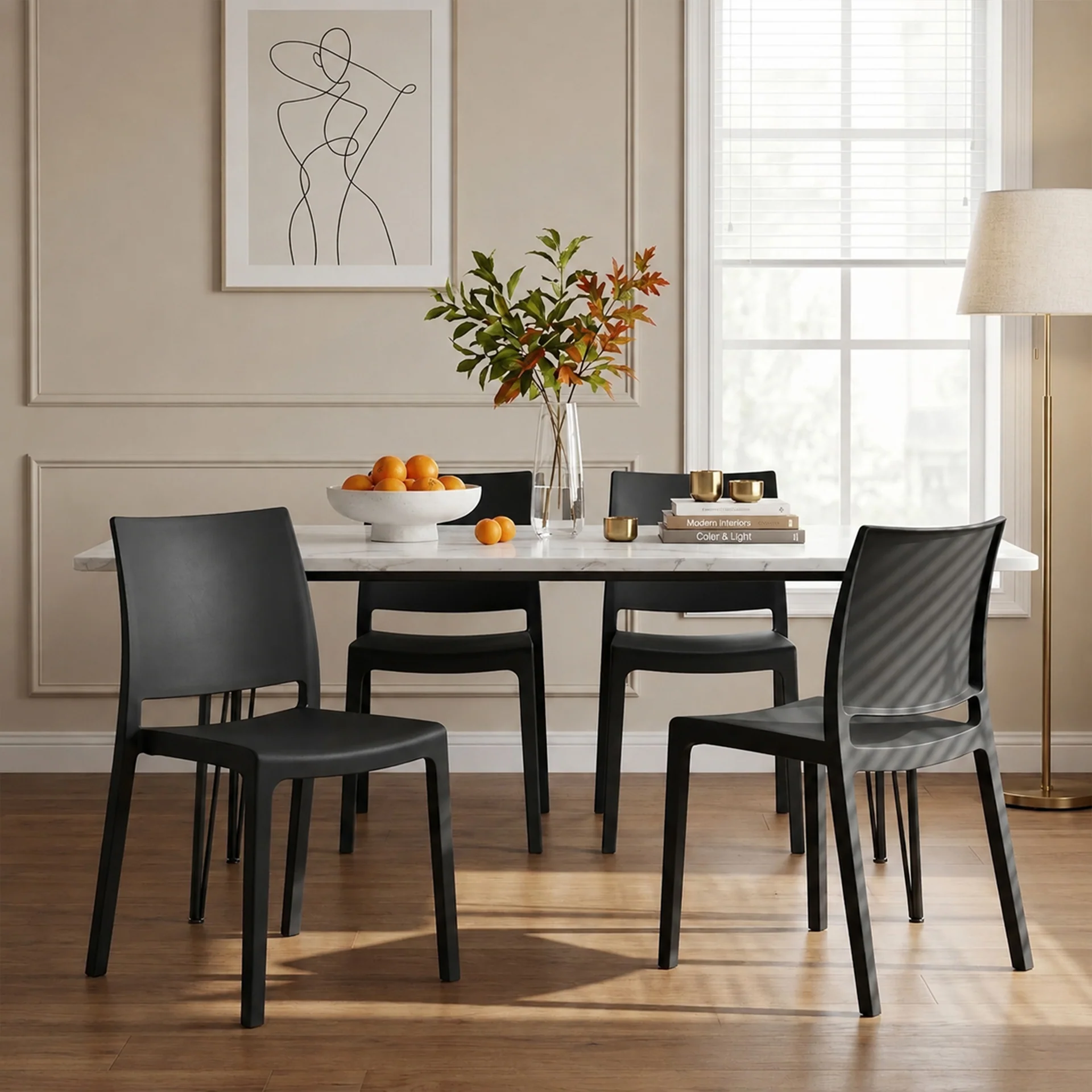 Ezekiel Dining Chair - Set of 4 - Black - Image 5