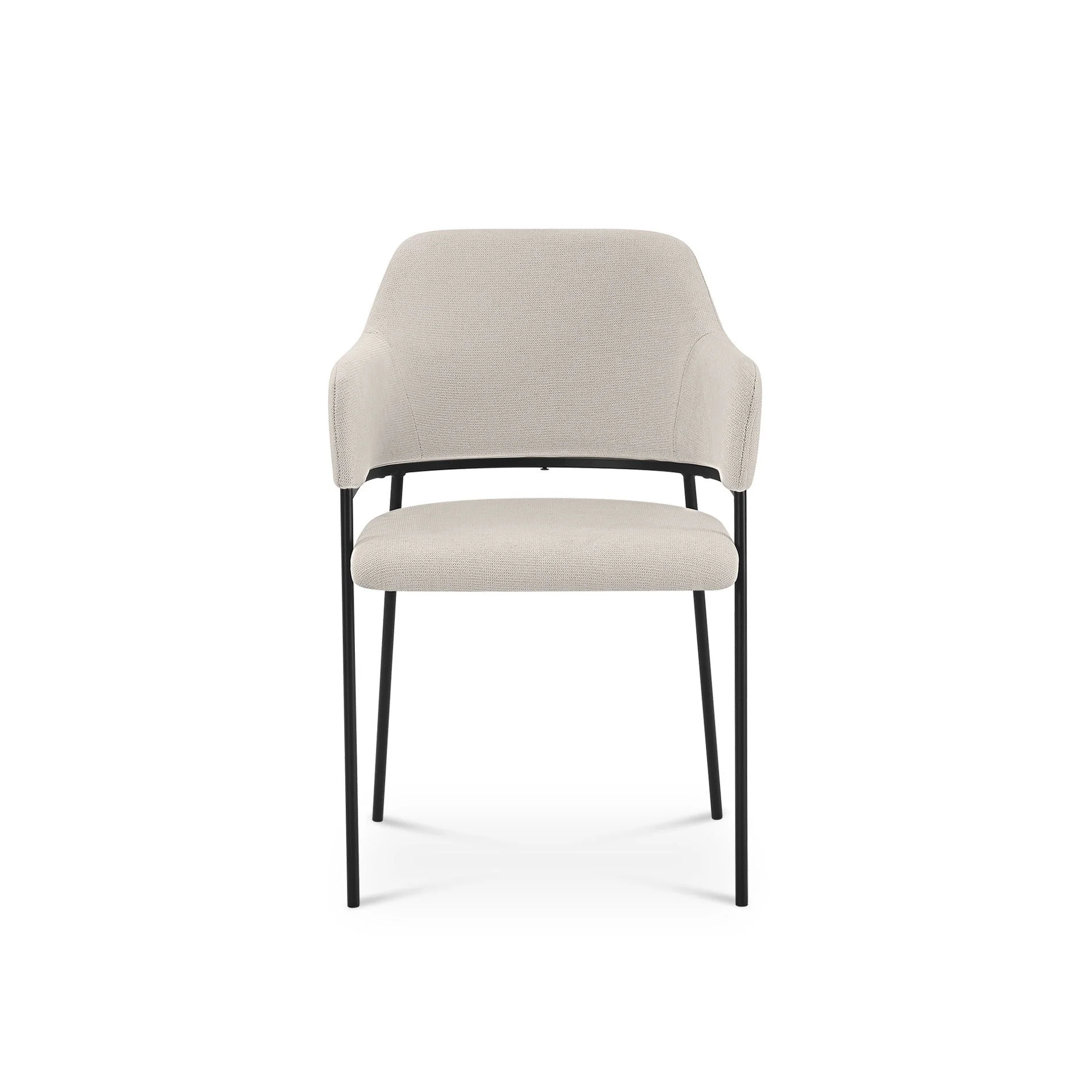 Sadie Fabric Dining Chair - Set of 2 - Grayish White - Image 4