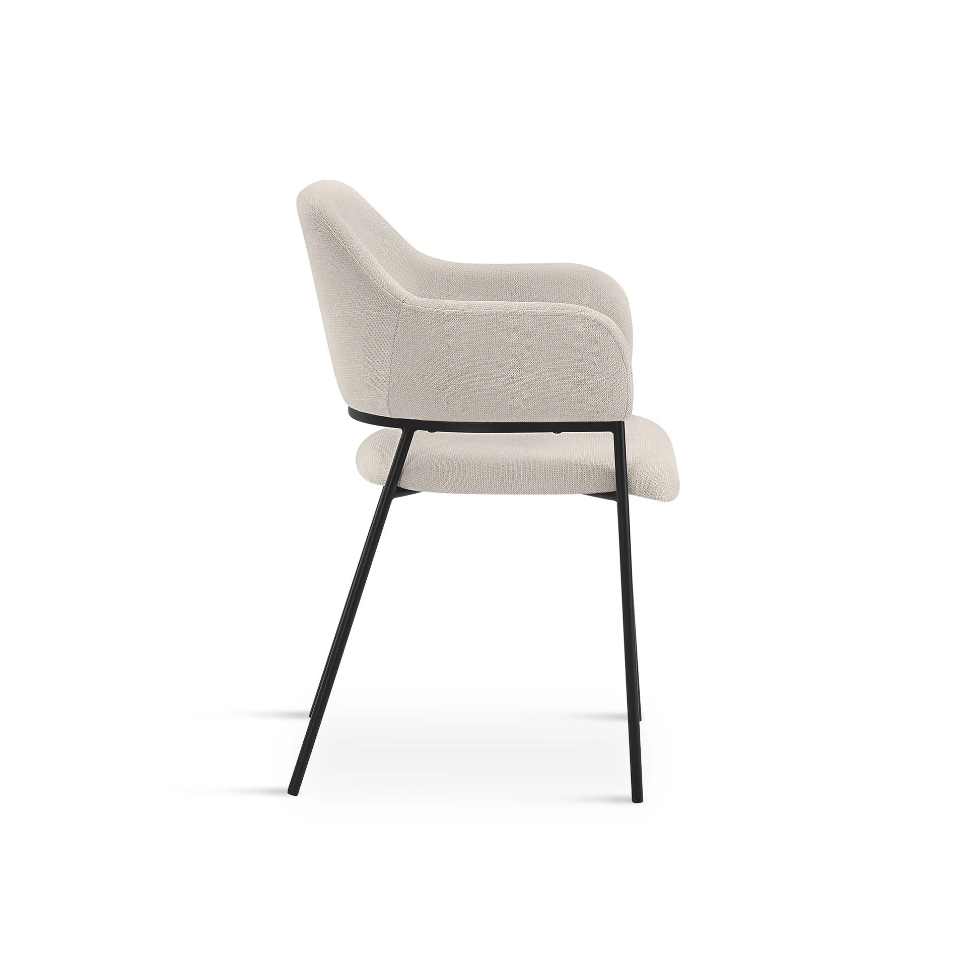 Sadie Fabric Dining Chair - Set of 2 - Grayish White - Image 5