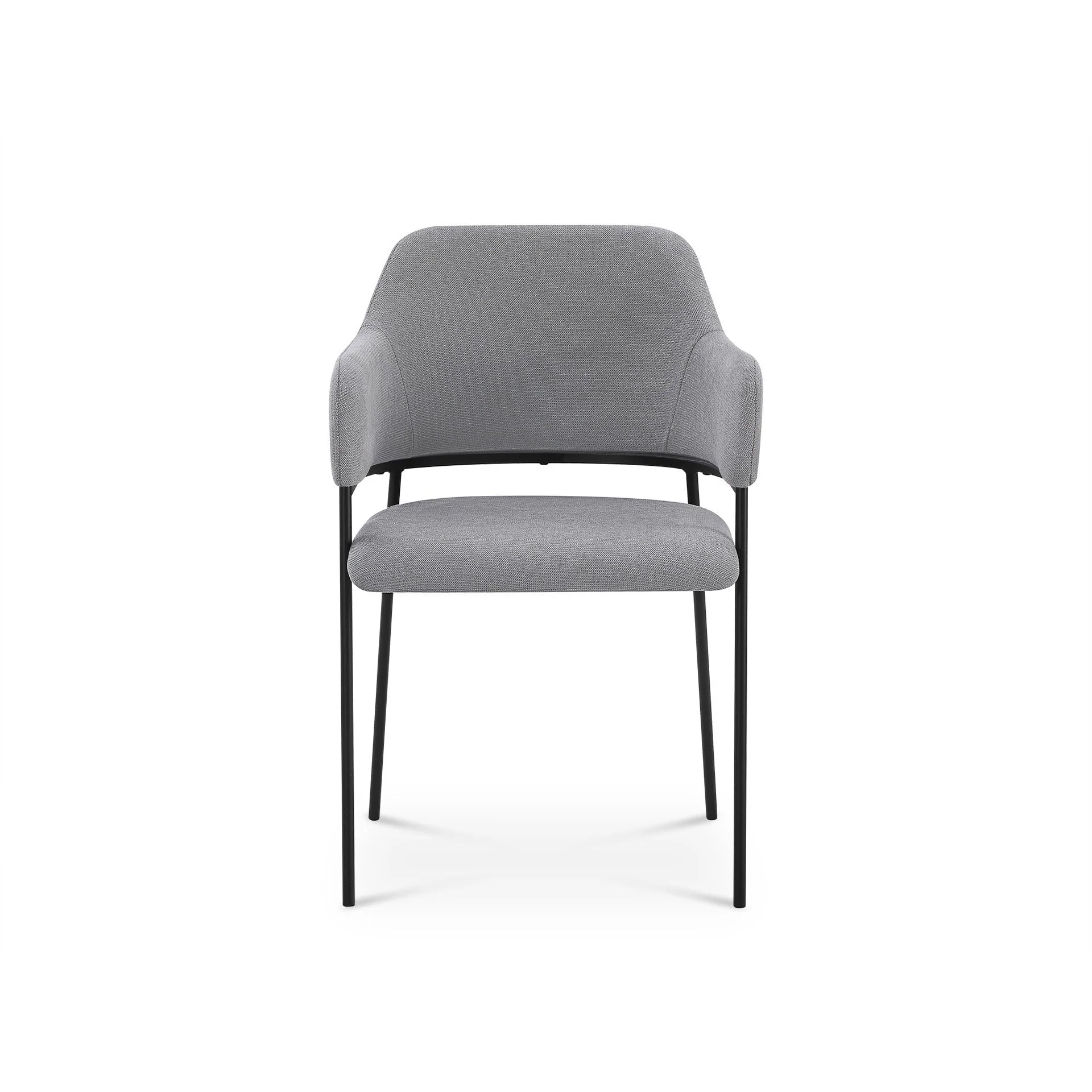 Sadie Fabric Dining Chair - Set of 2 - Light Grey - Image 9