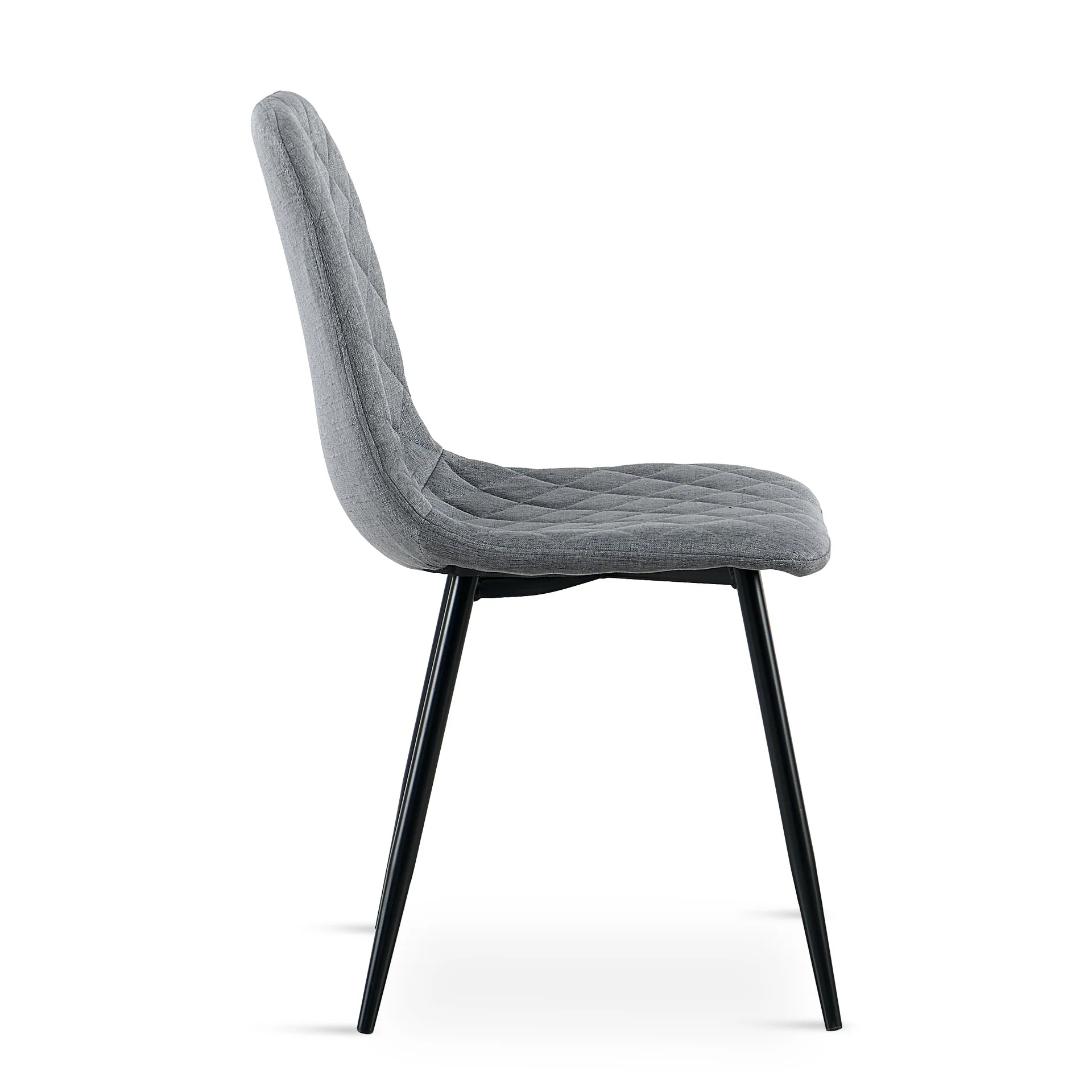 Fika Linen Dining Chair - Set of 4 - Grey - Image 7