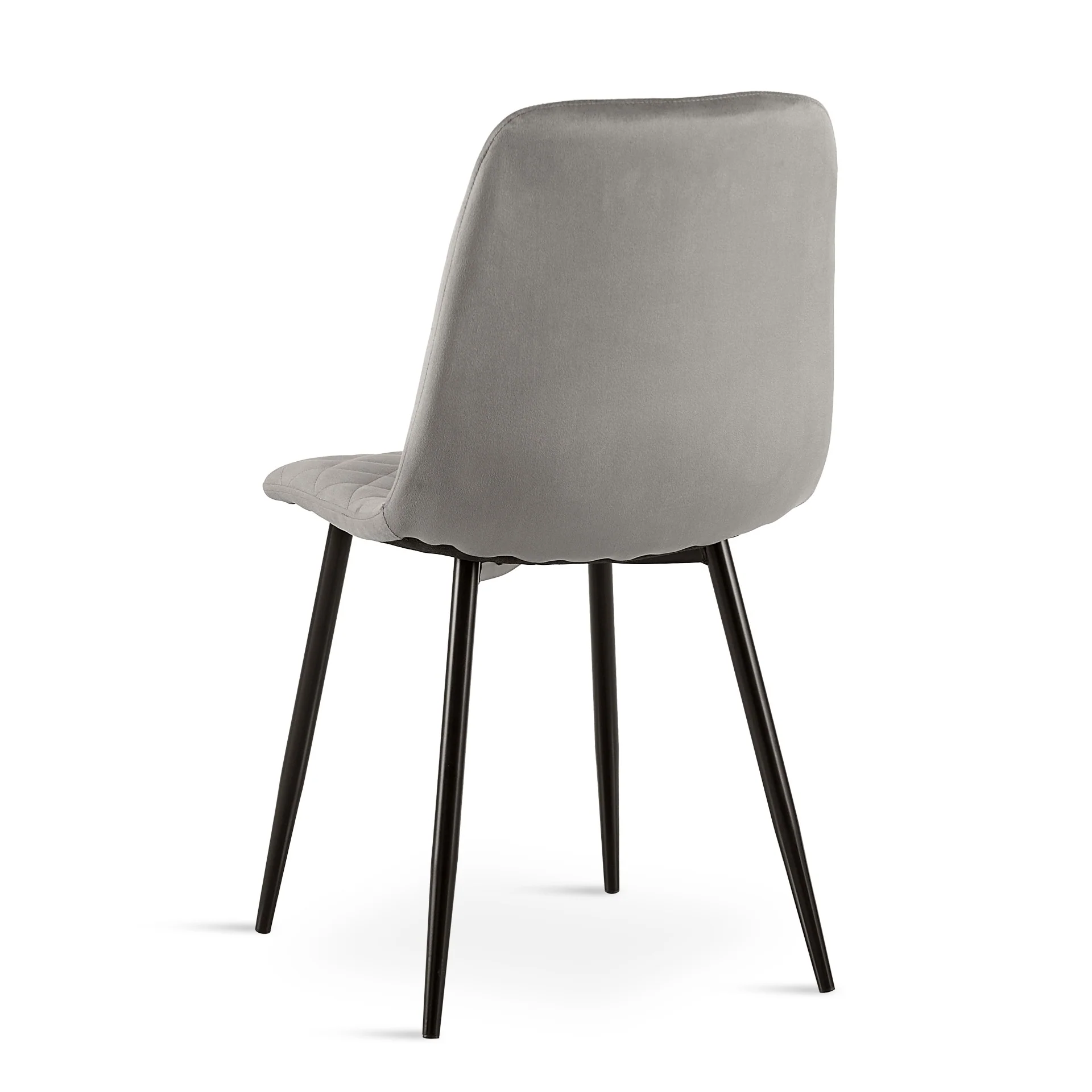 Fika Velvet Dining Chair - Set of 4 - Grey - Image 8