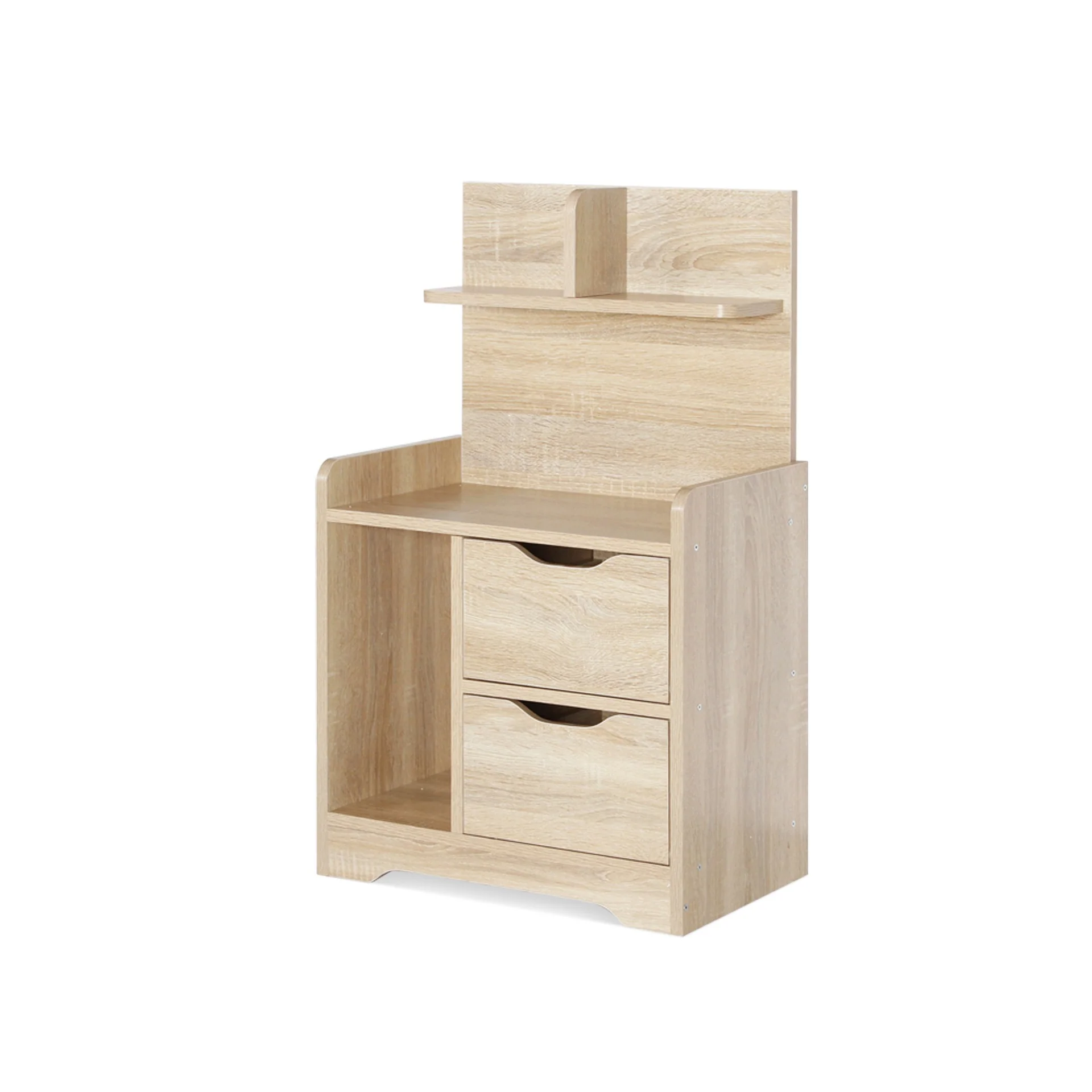 FINN Bedside Table with Shelves - Oak - Image 12