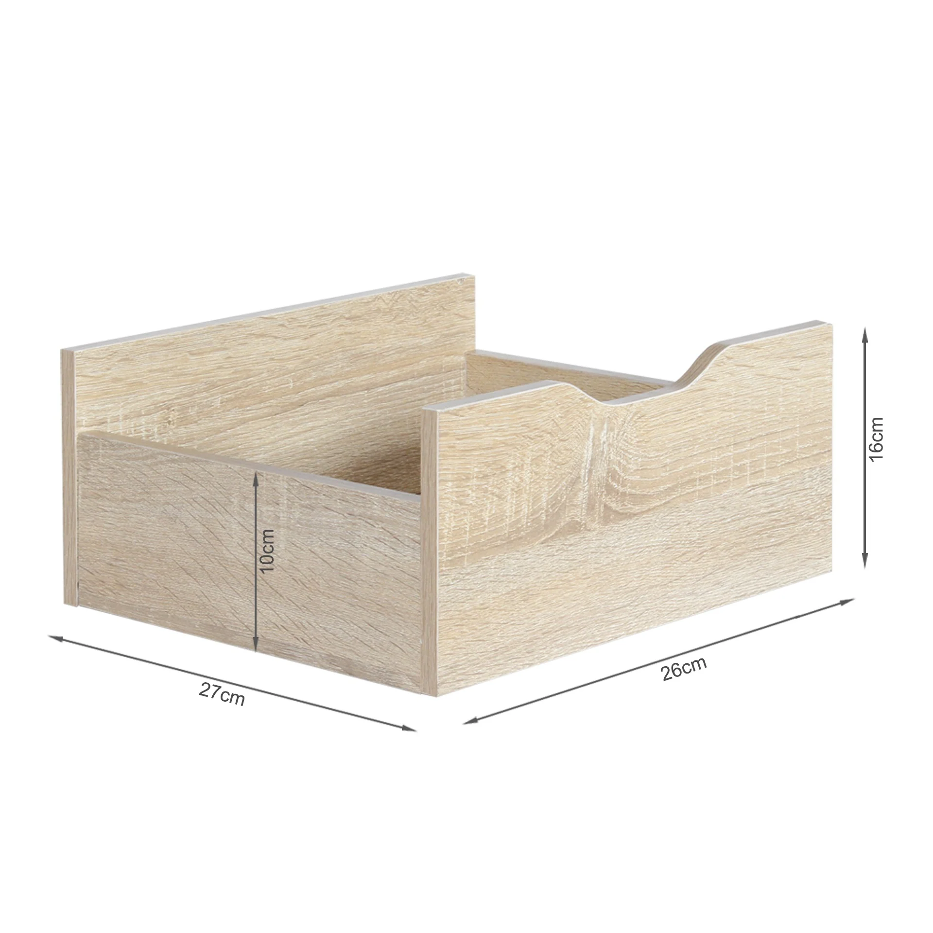 FINN Bedside Table with Shelves - Oak - Image 16