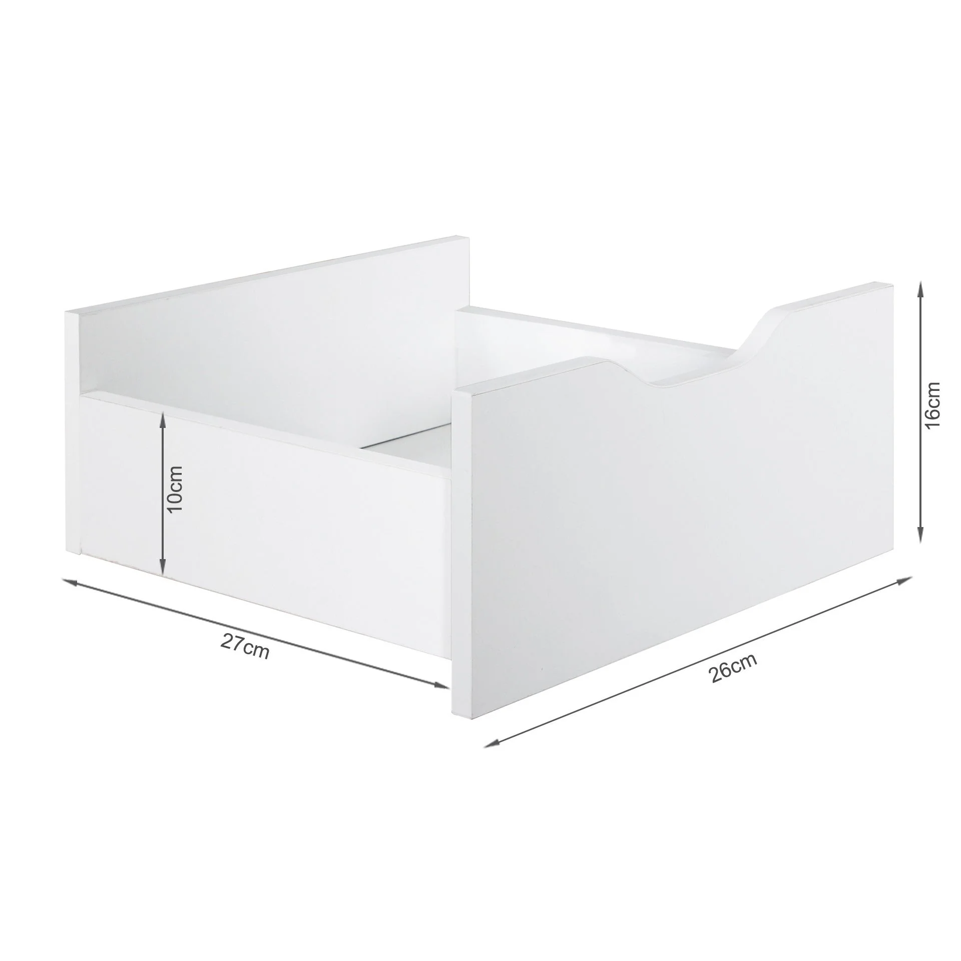 Finn Bedside Table with Shelves - White - Image 13