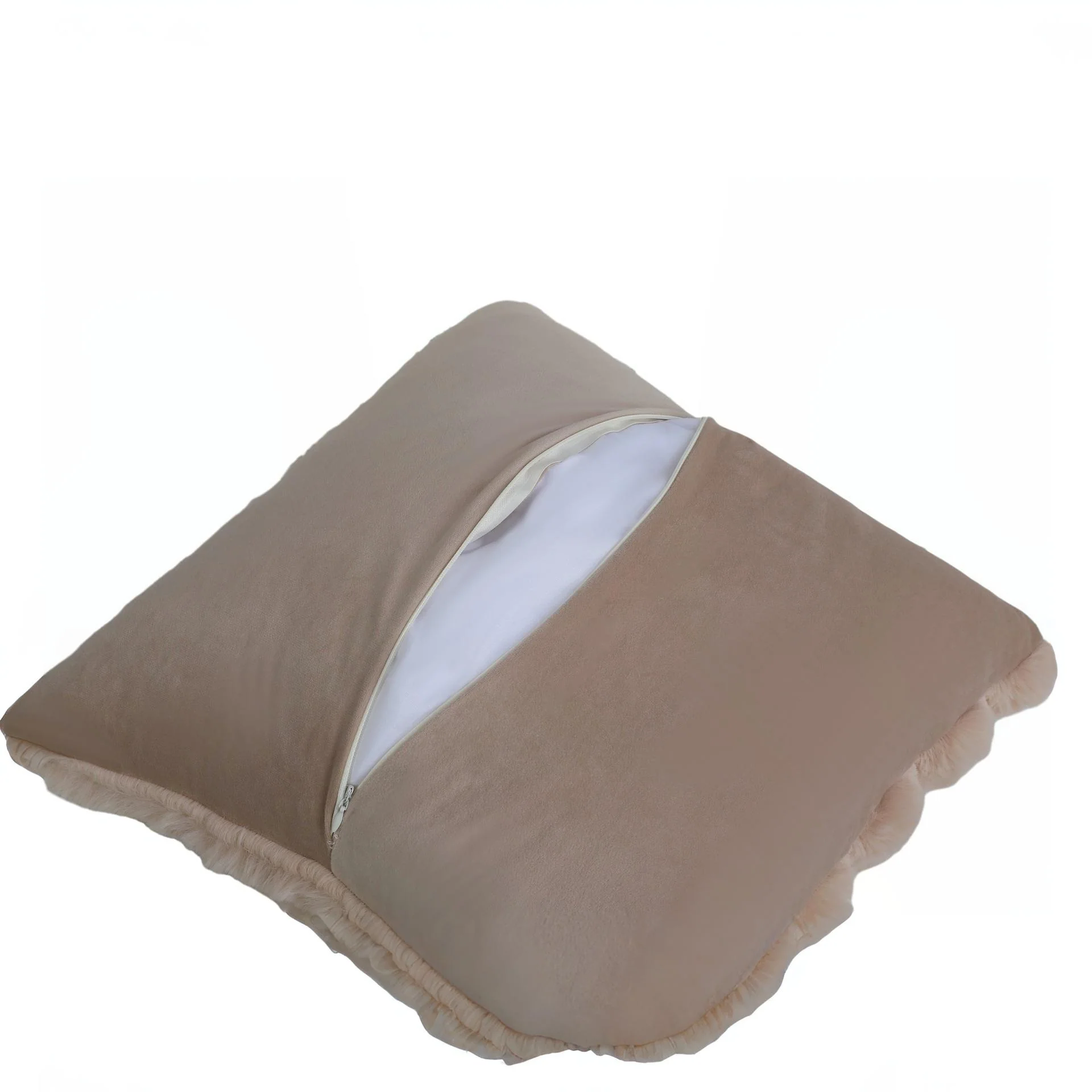 Fluffy Cushion Orange 45x45cm - Image 5