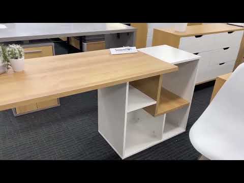 Flynn 170cm Computer Desk - Oak - Image 2