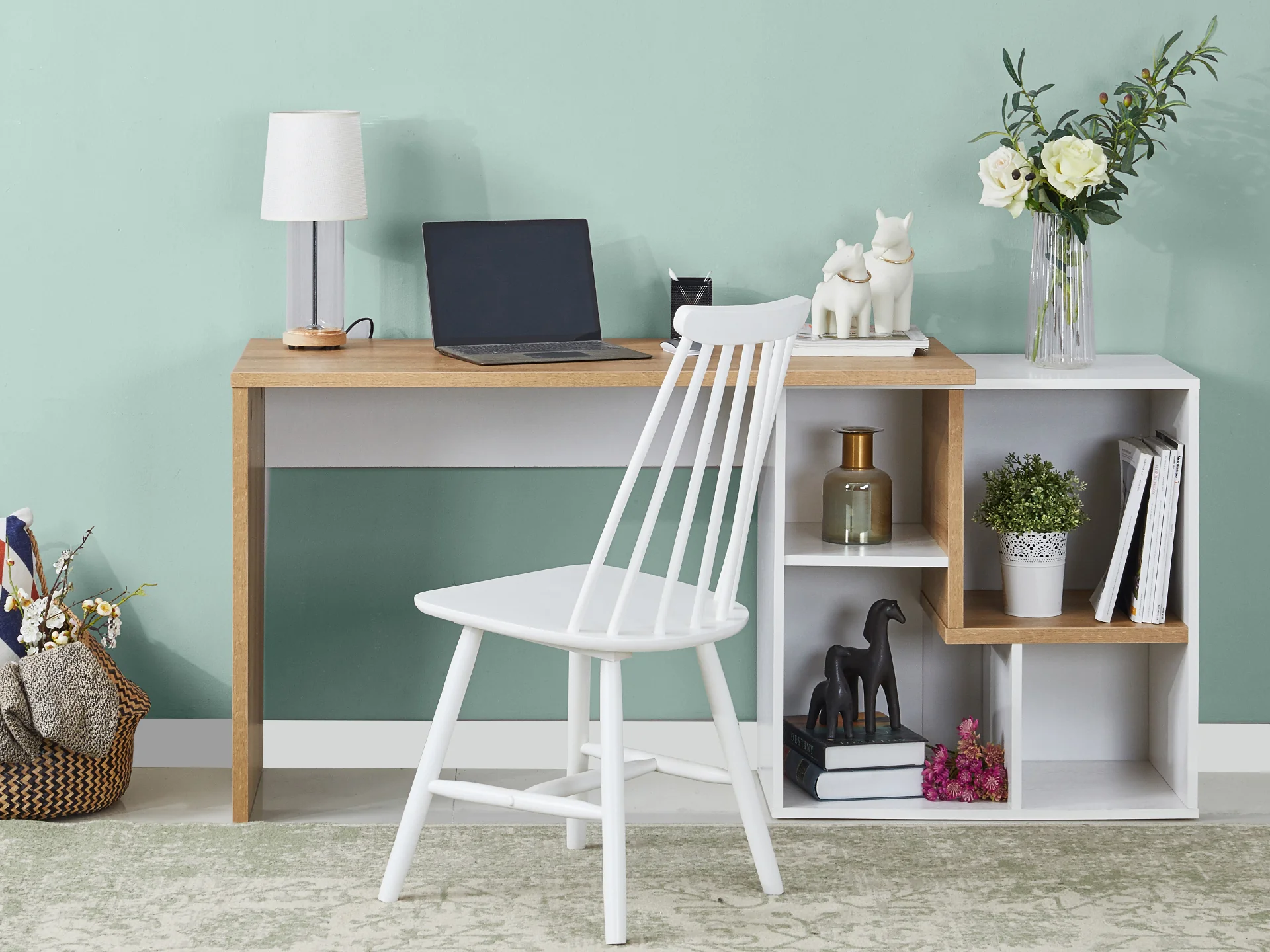 Flynn 170cm Computer Desk - Oak - Image 6