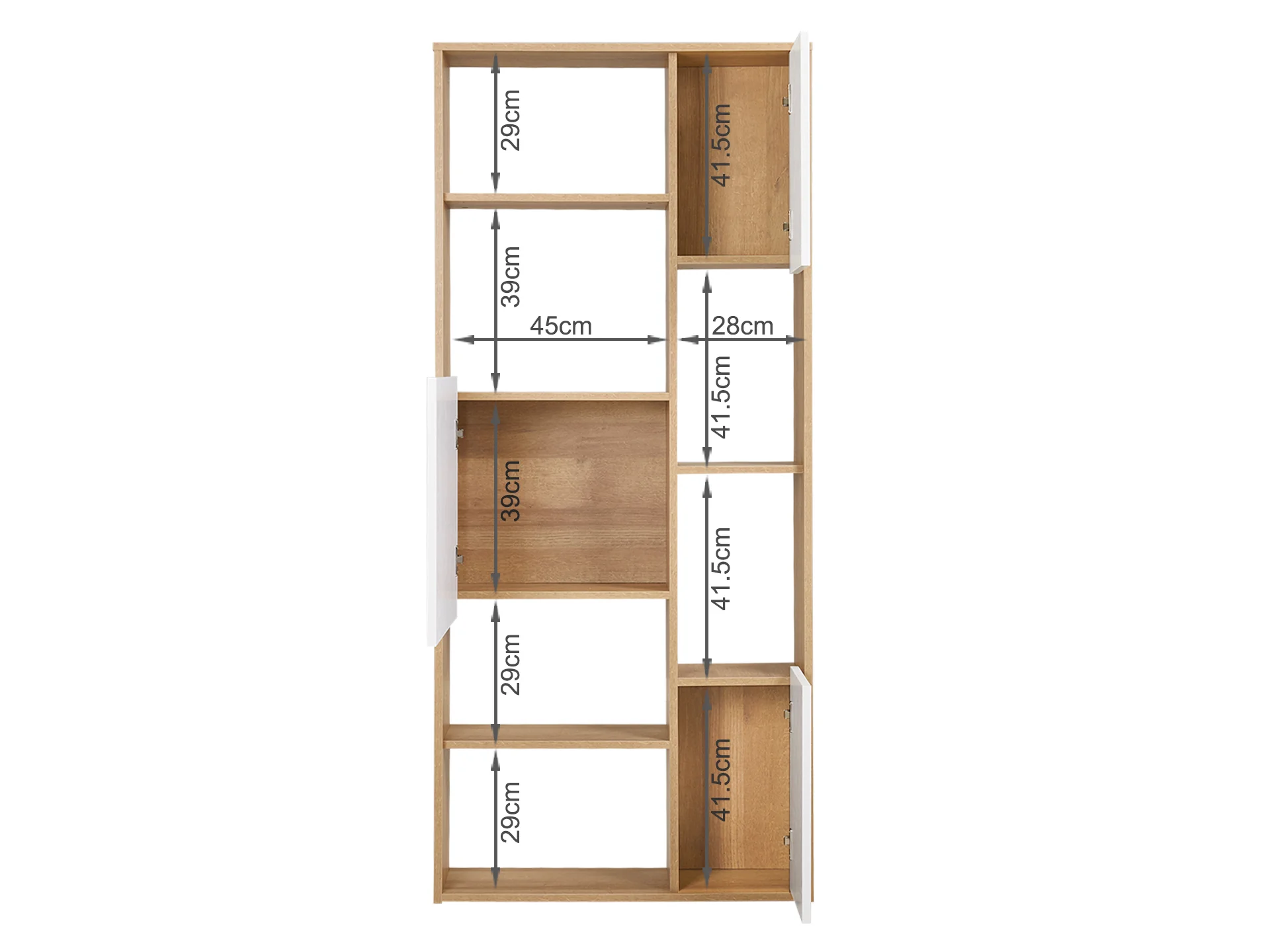 Flynn Wooden Bookshelf - Oak - Image 9