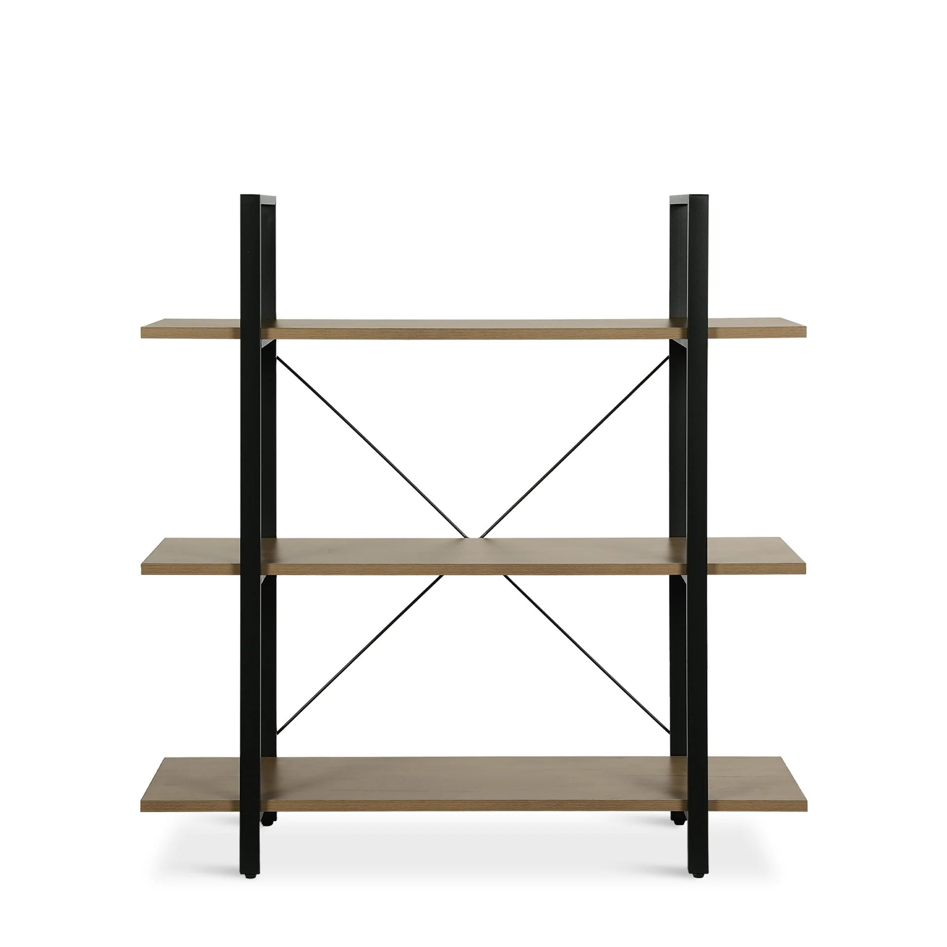 Forge 3 Tier Bookshelf - Light Grey Wood - Image 9