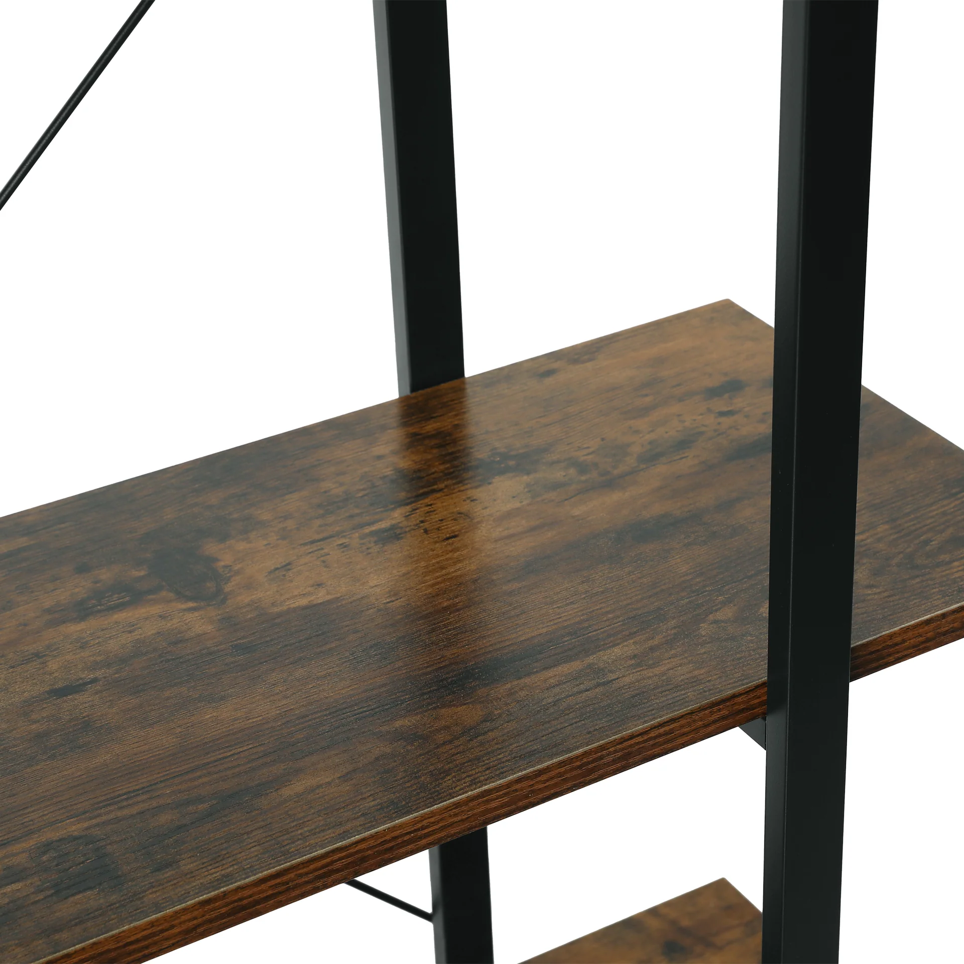 Forge 3 Tier Bookshelf - Rustic Brown - Image 10