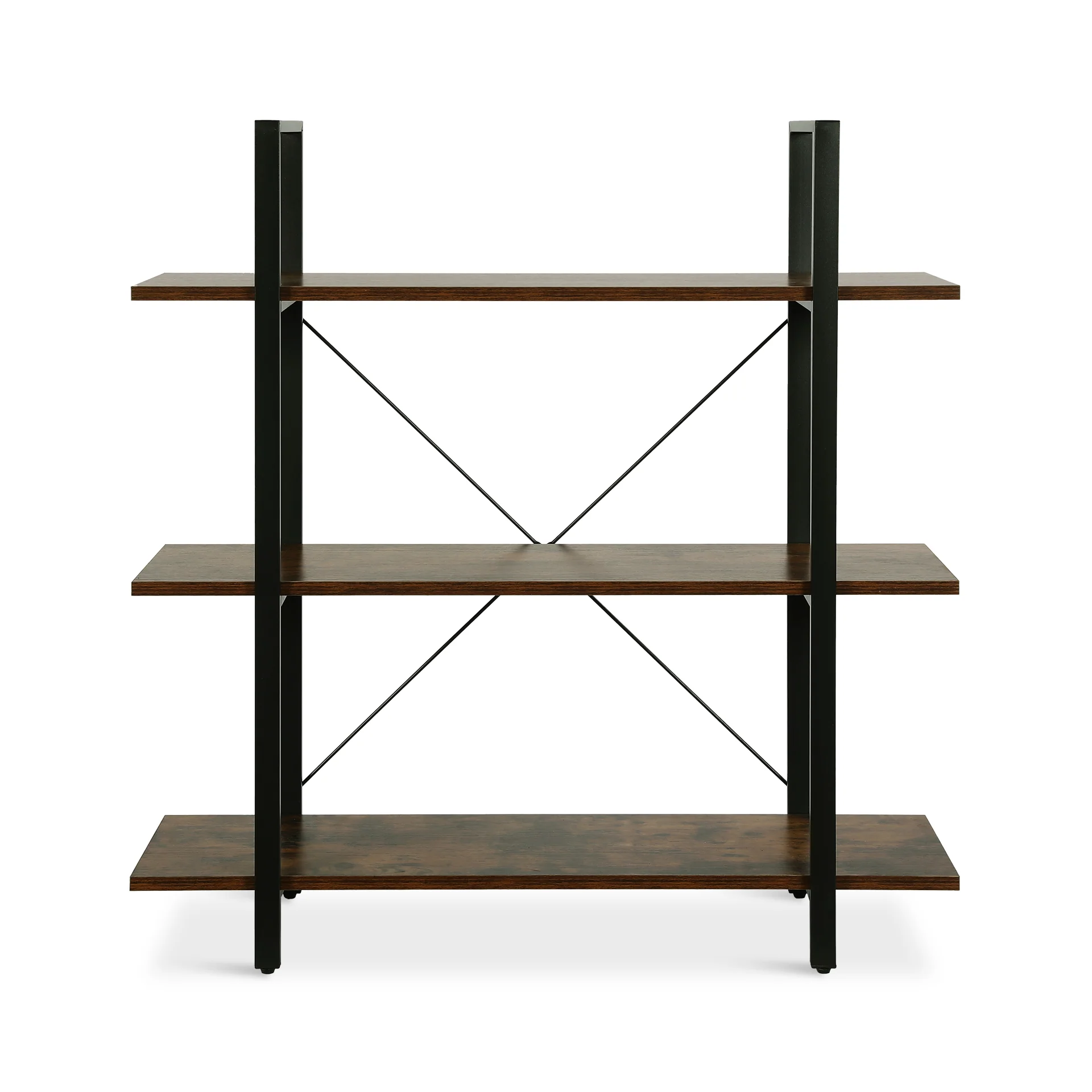 Forge 3 Tier Bookshelf - Rustic Brown - Image 8