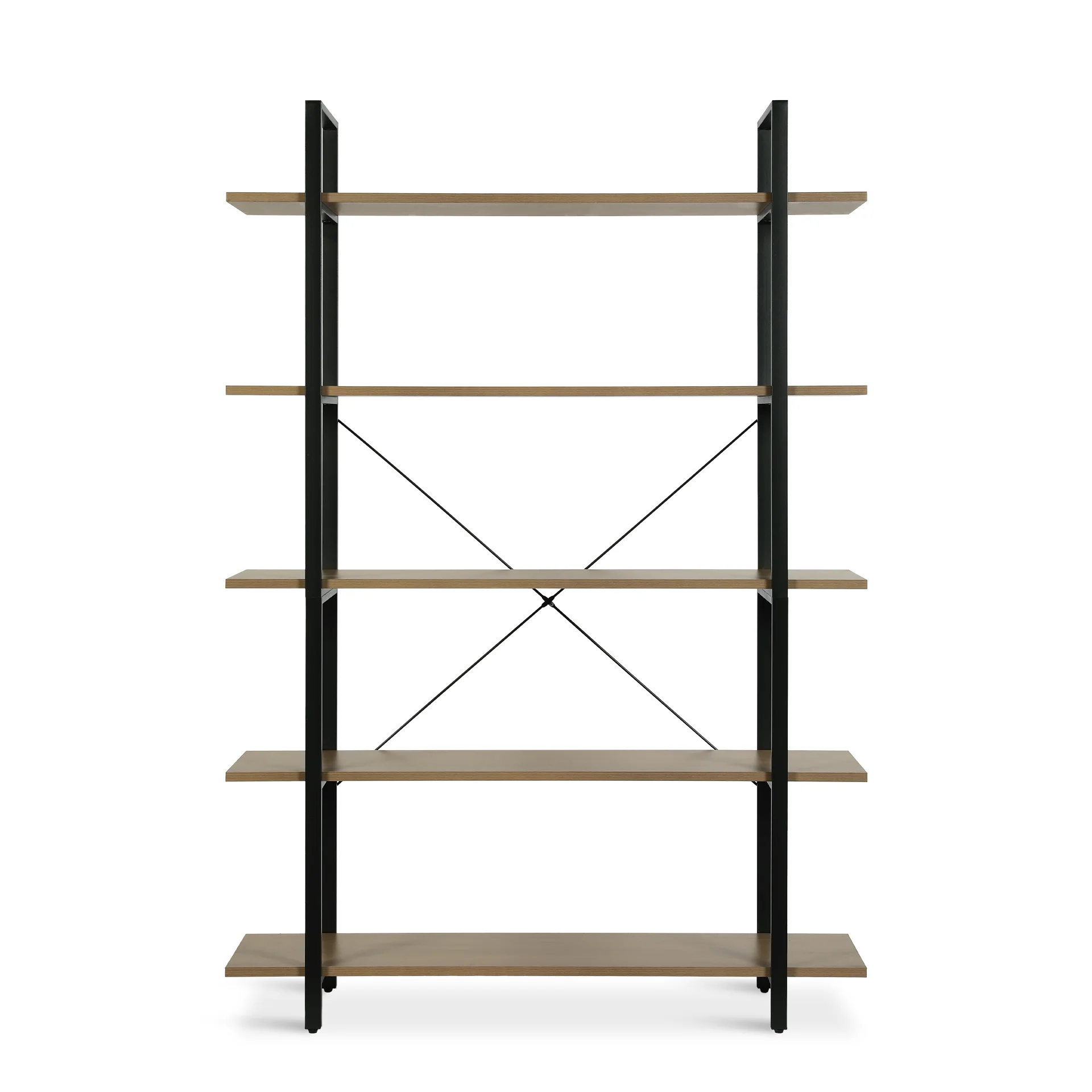 Forge 5 Tier Bookshelf - Light Grey Wood - Image 7