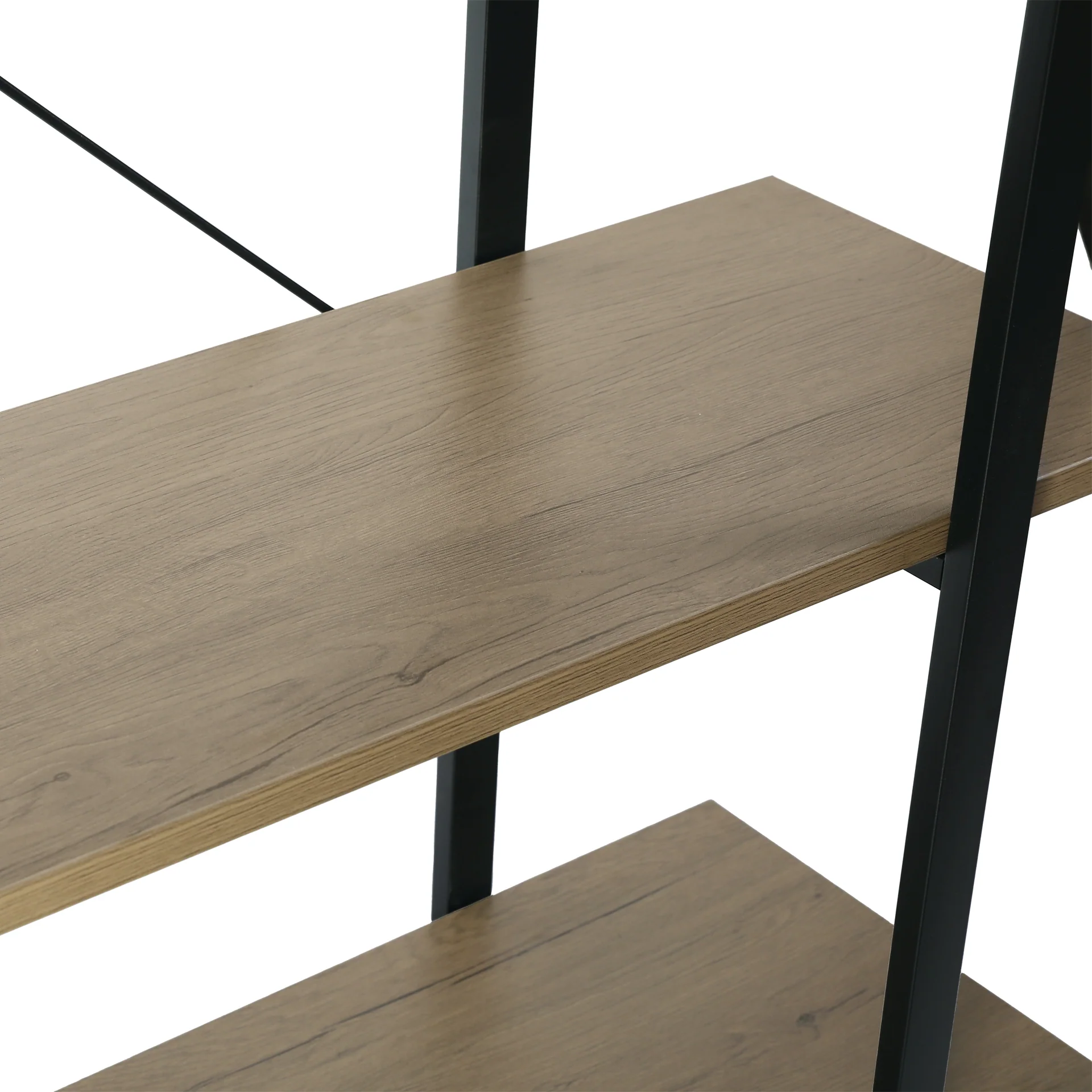 Forge 5 Tier Bookshelf - Light Grey Wood - Image 9