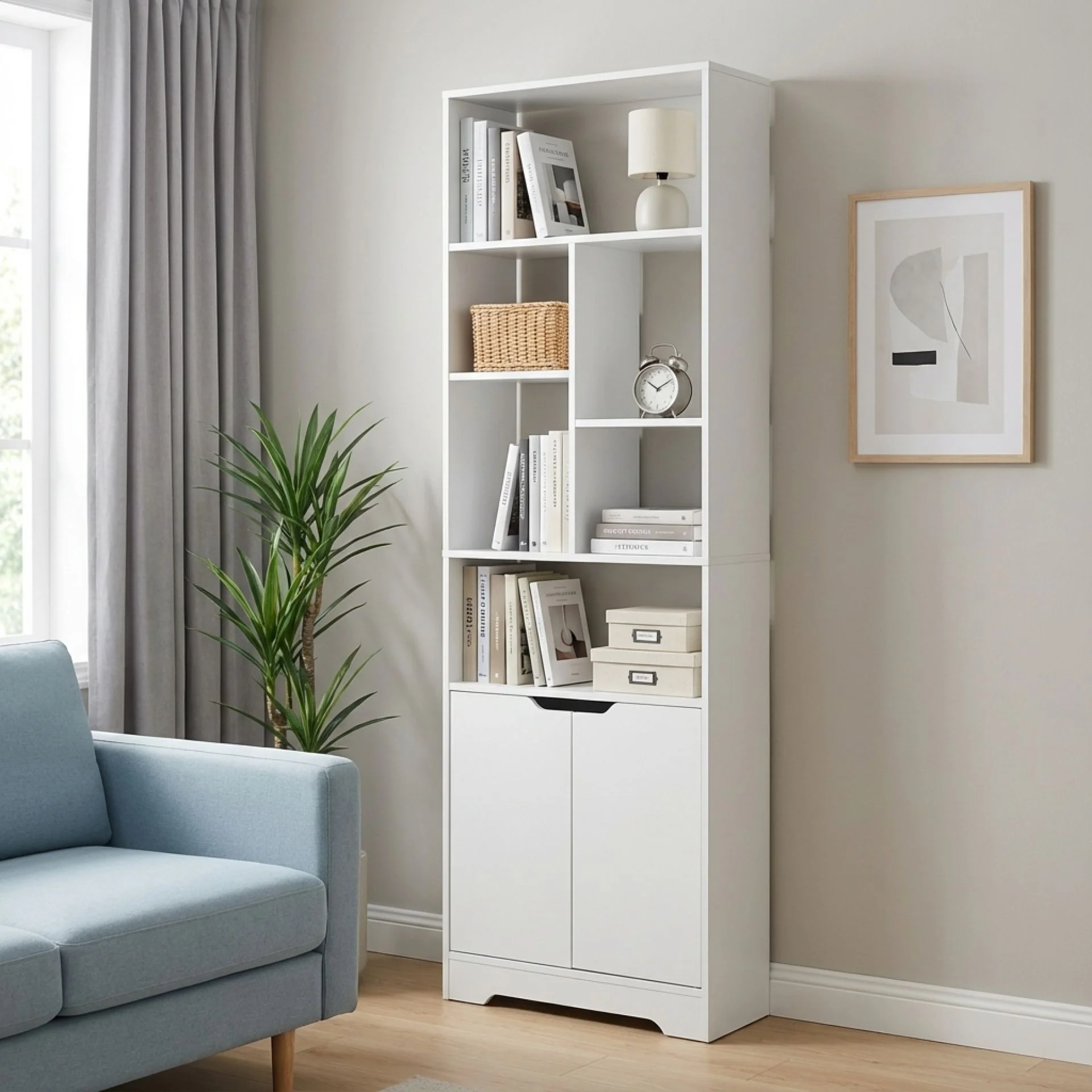 Formo Bookshelf Storage Cabinet - White - Image 2