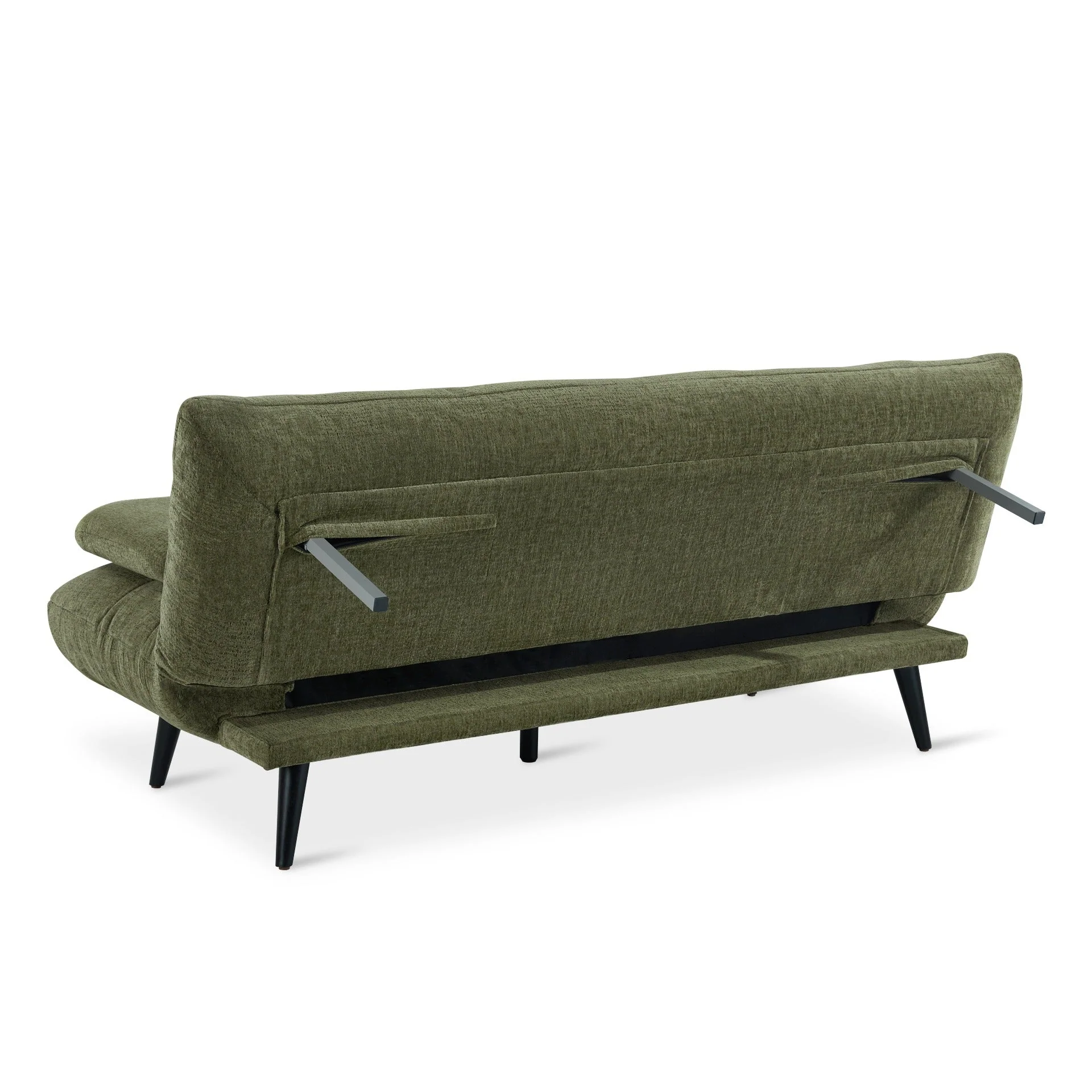 Fowey 3 Seater Sofa Bed - Green - Image 11