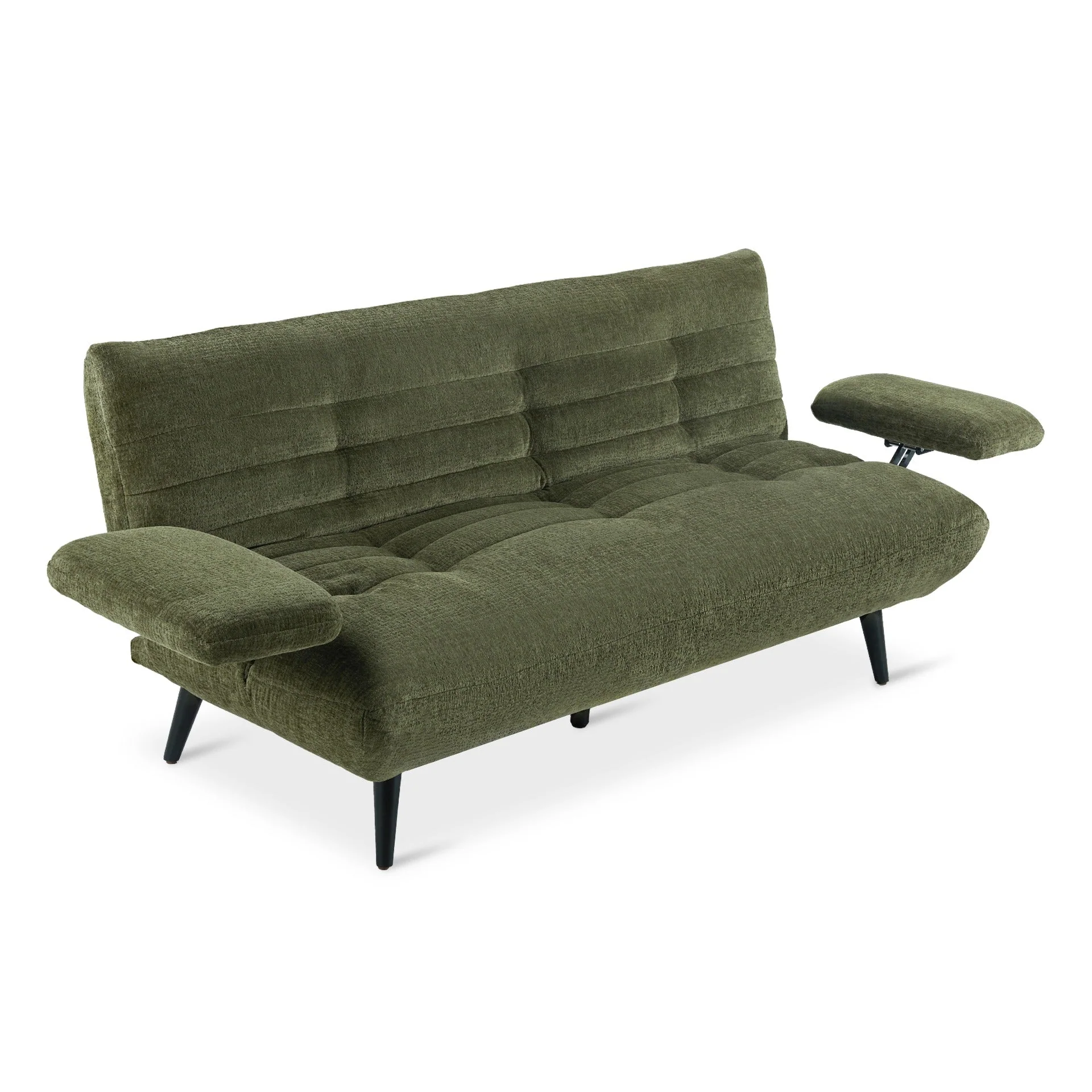 Fowey 3 Seater Sofa Bed - Green - Image 8