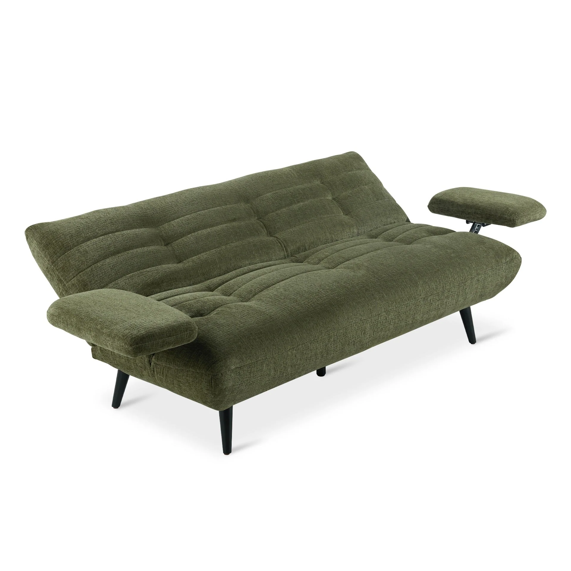 Fowey 3 Seater Sofa Bed - Green - Image 9
