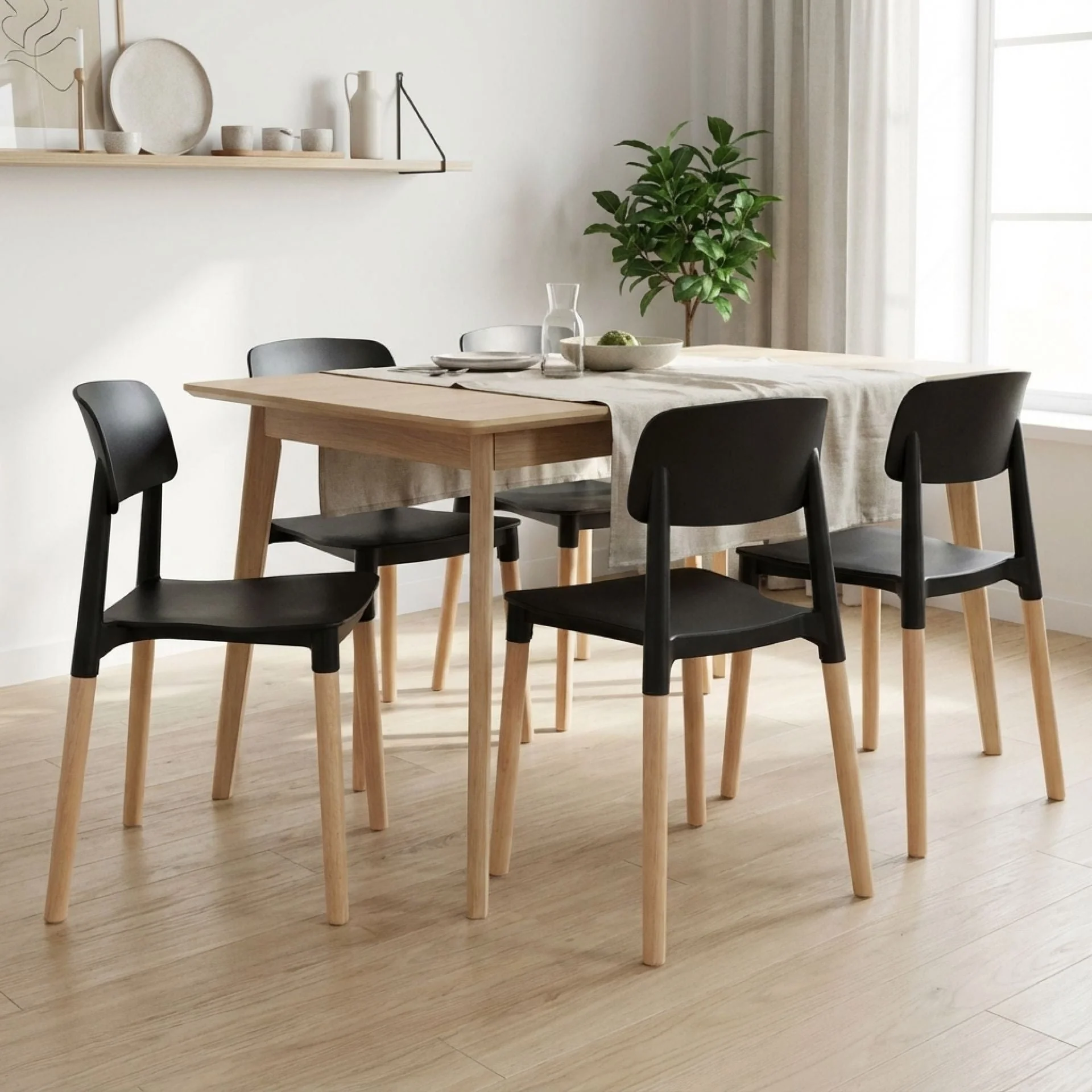 Fox Dining Chair - Set of 4 - Black - Image 3