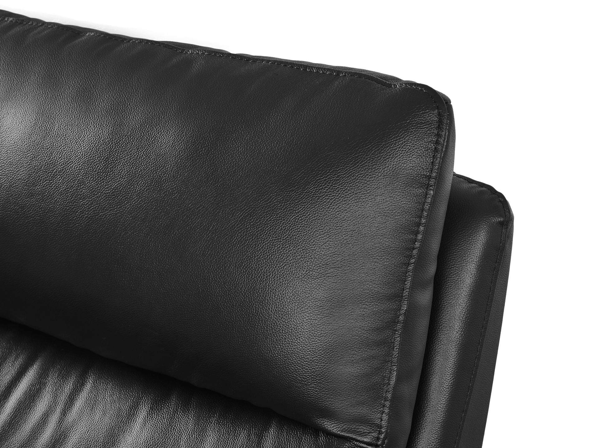 Foxton Full Leather 2 Seater Recliner Sofa - Black - Image 9