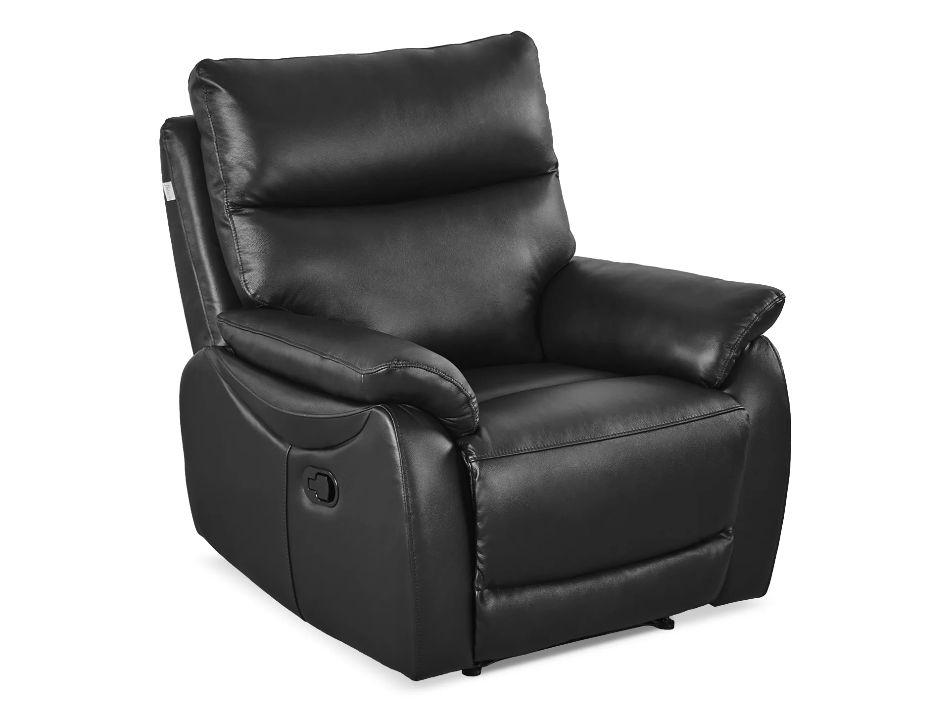 Foxton Full Leather Recliner Chair - Black