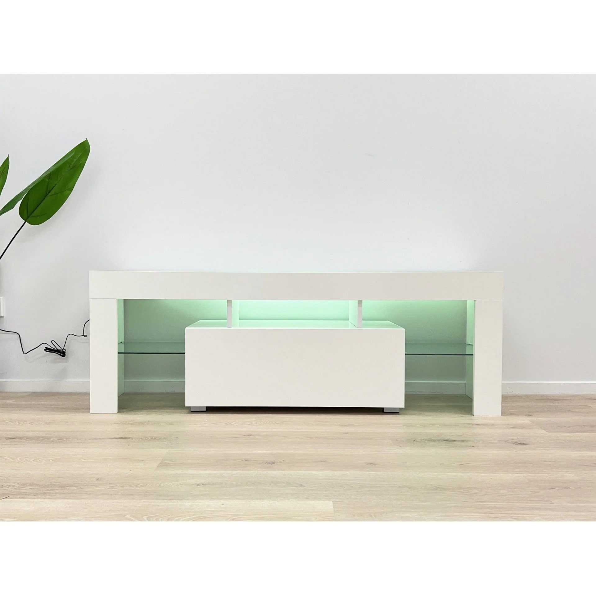 Frannie 1.3m LED Entertainment Unit - White - Image 12