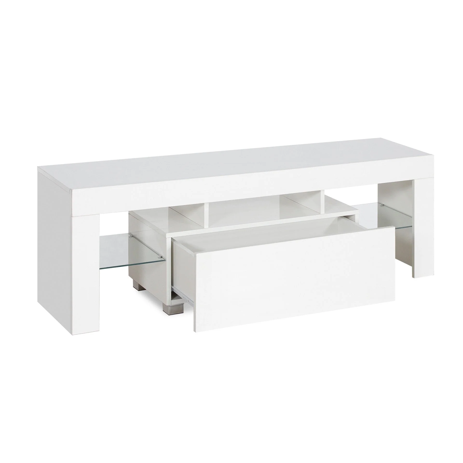 Frannie 1.3m LED Entertainment Unit - White - Image 15