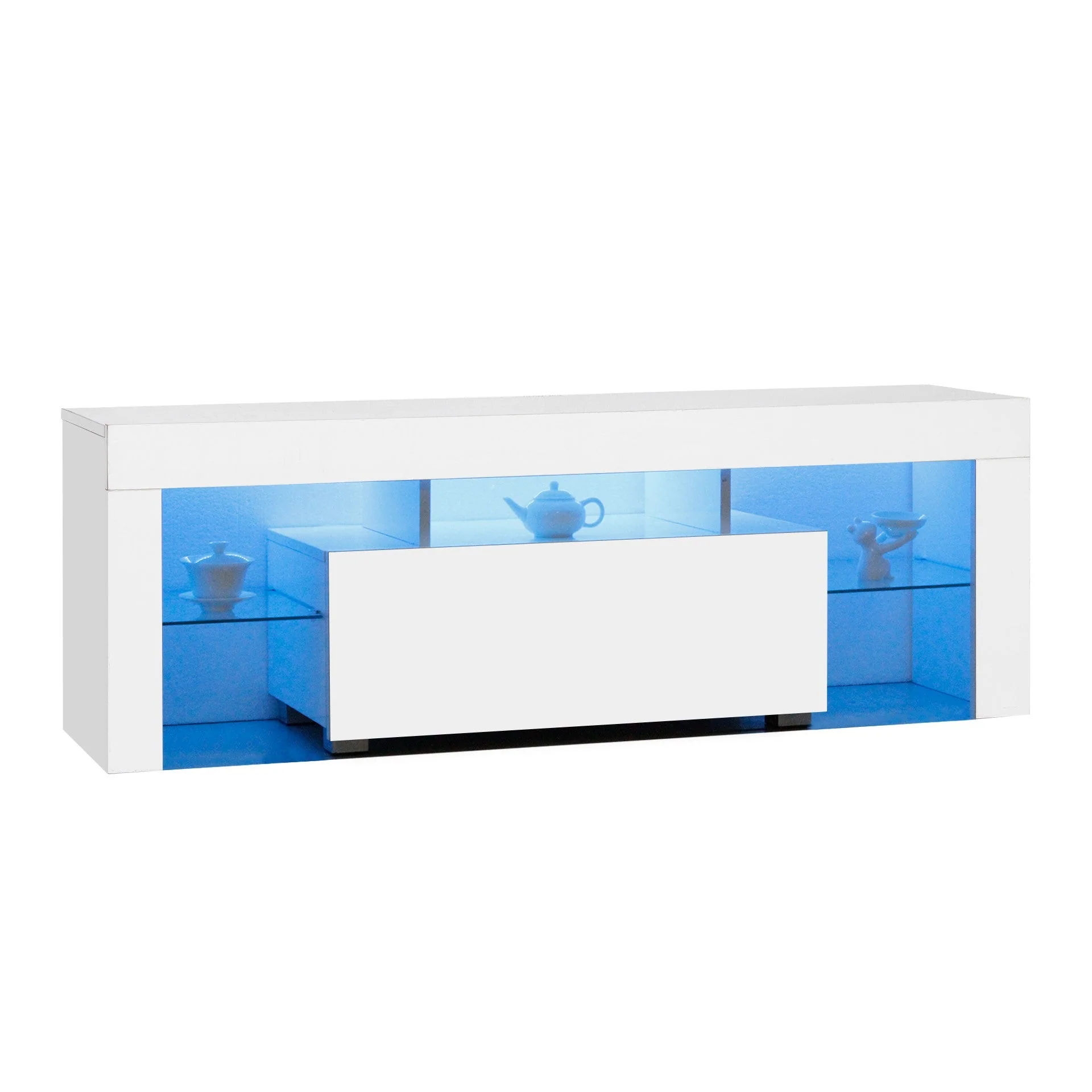 Frannie 1.3m LED Entertainment Unit - White - Image 9