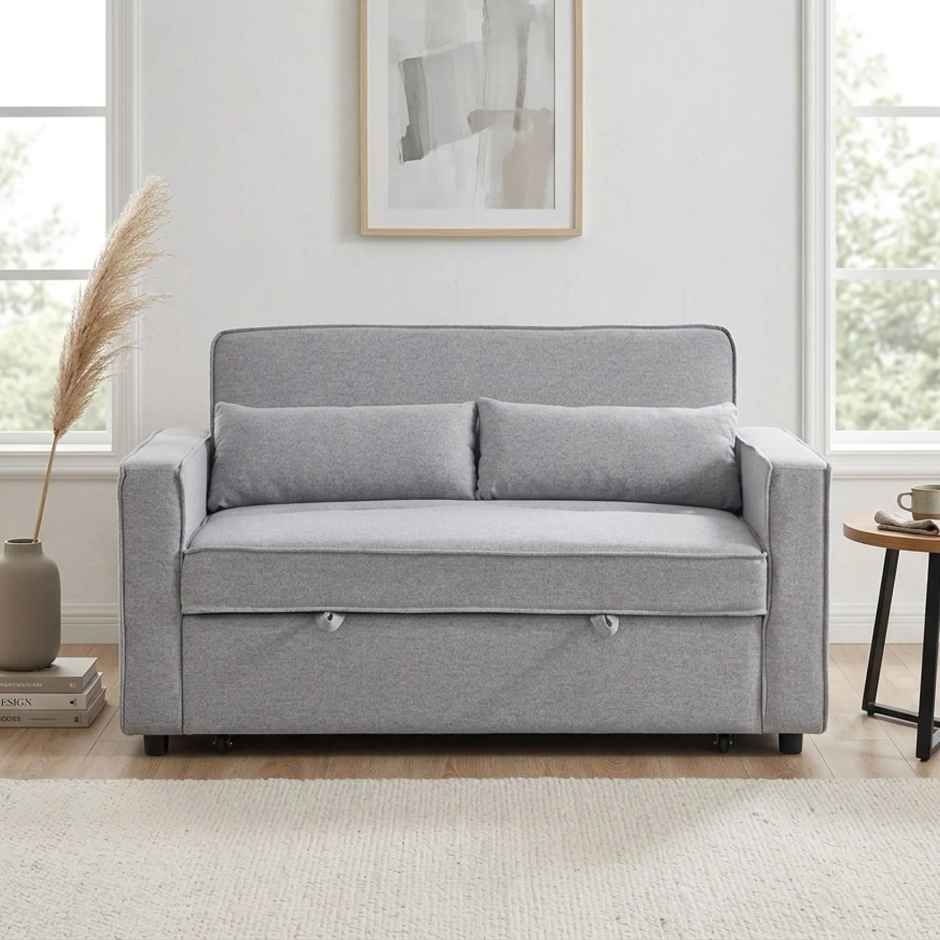 Freyja 2 Seater Sofa Bed - Grey - Image 6