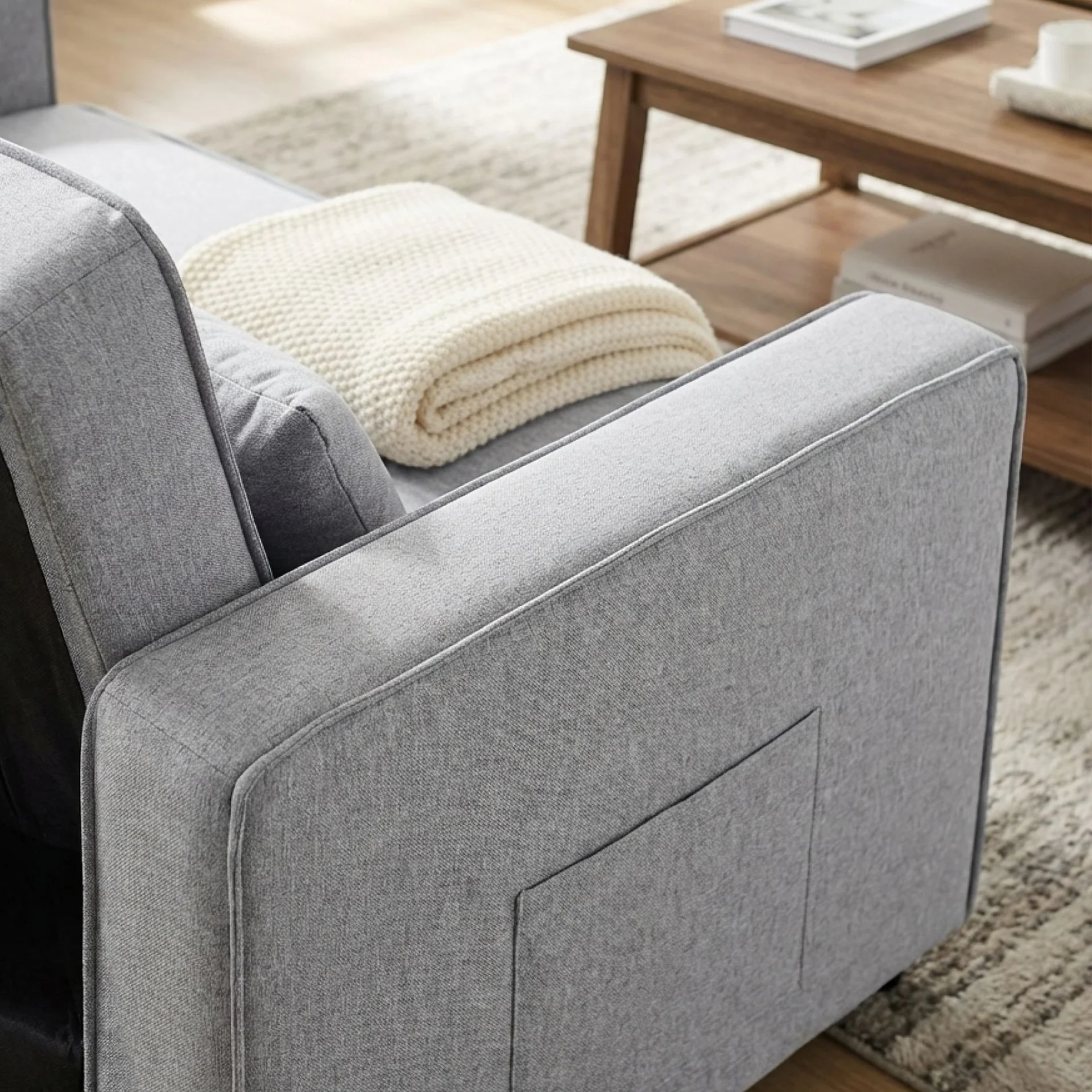 Freyja 2 Seater Sofa Bed - Grey - Image 7