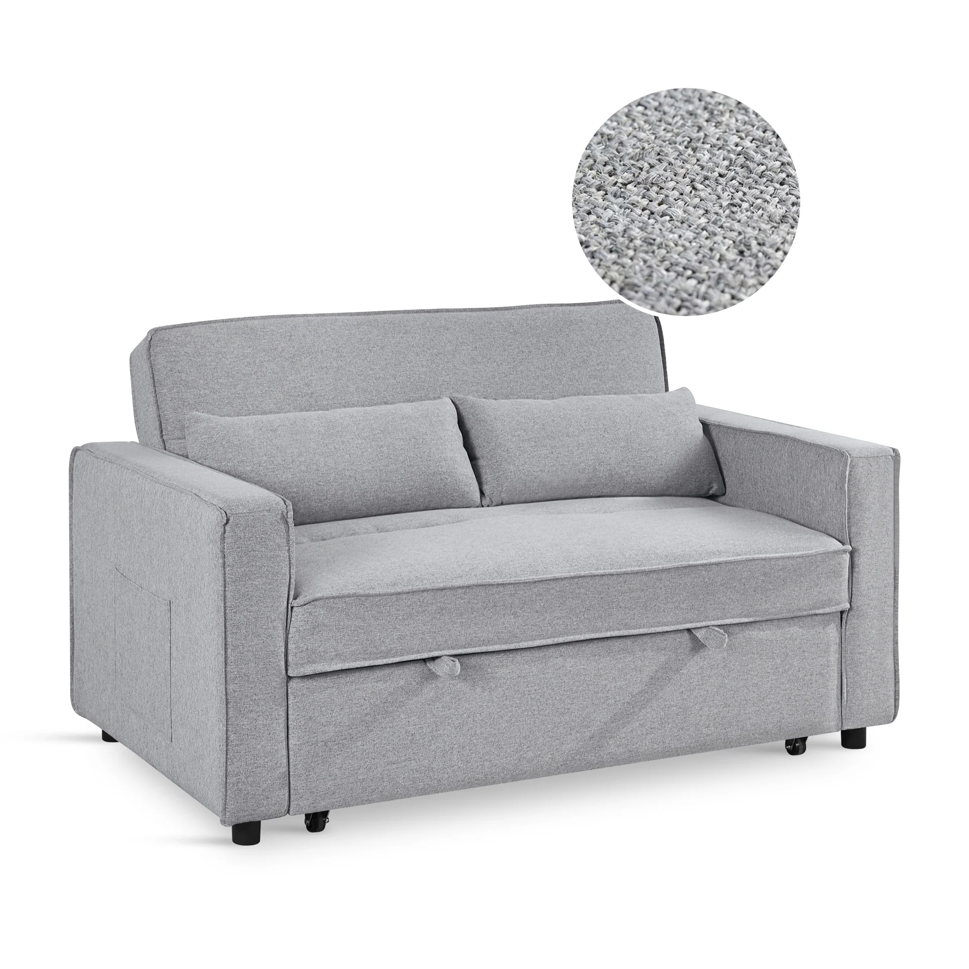 Freyja 2 Seater Sofa Bed - Grey - Image 9