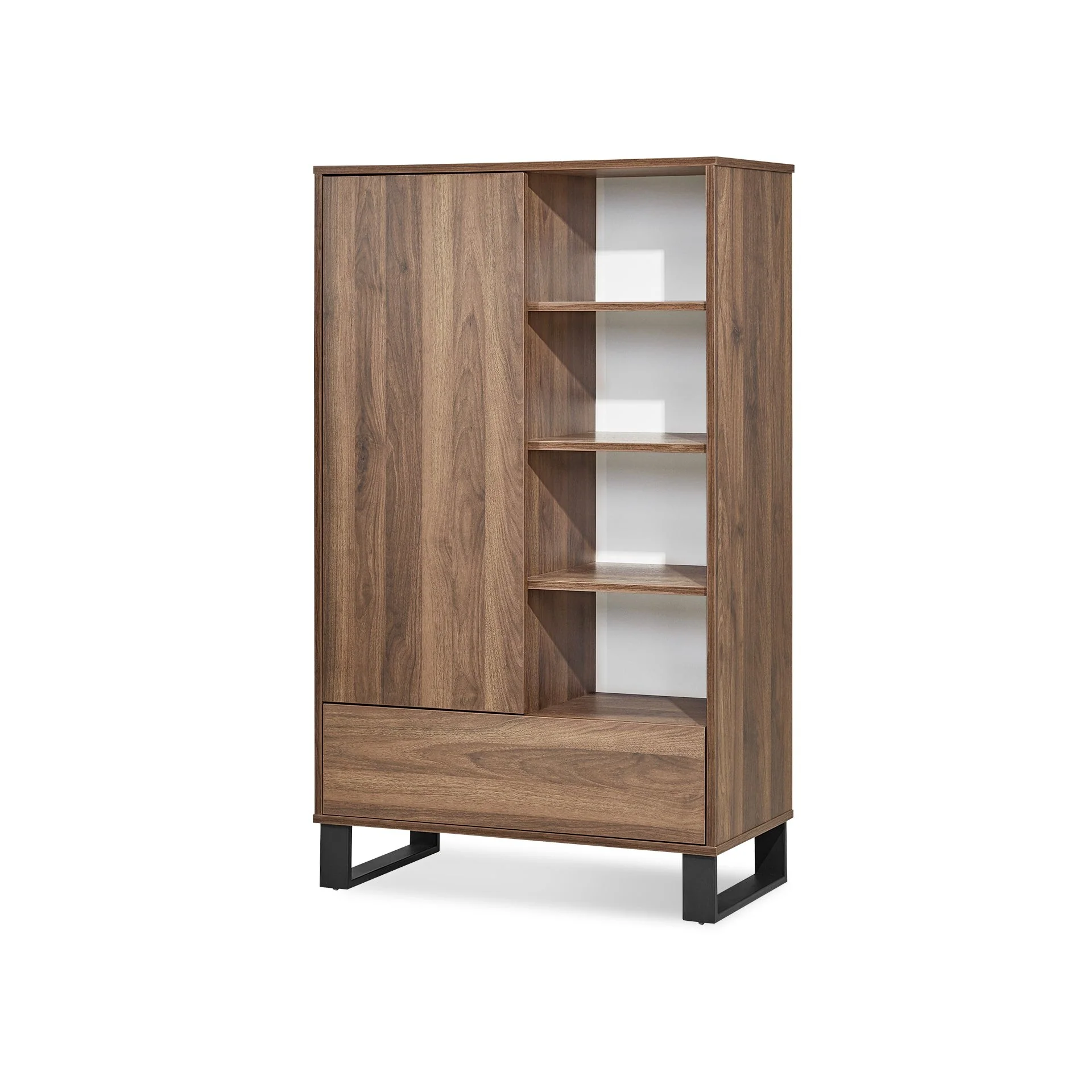 Frohna Bookshelf Cabinet with Drawer - Walnut - Image 11