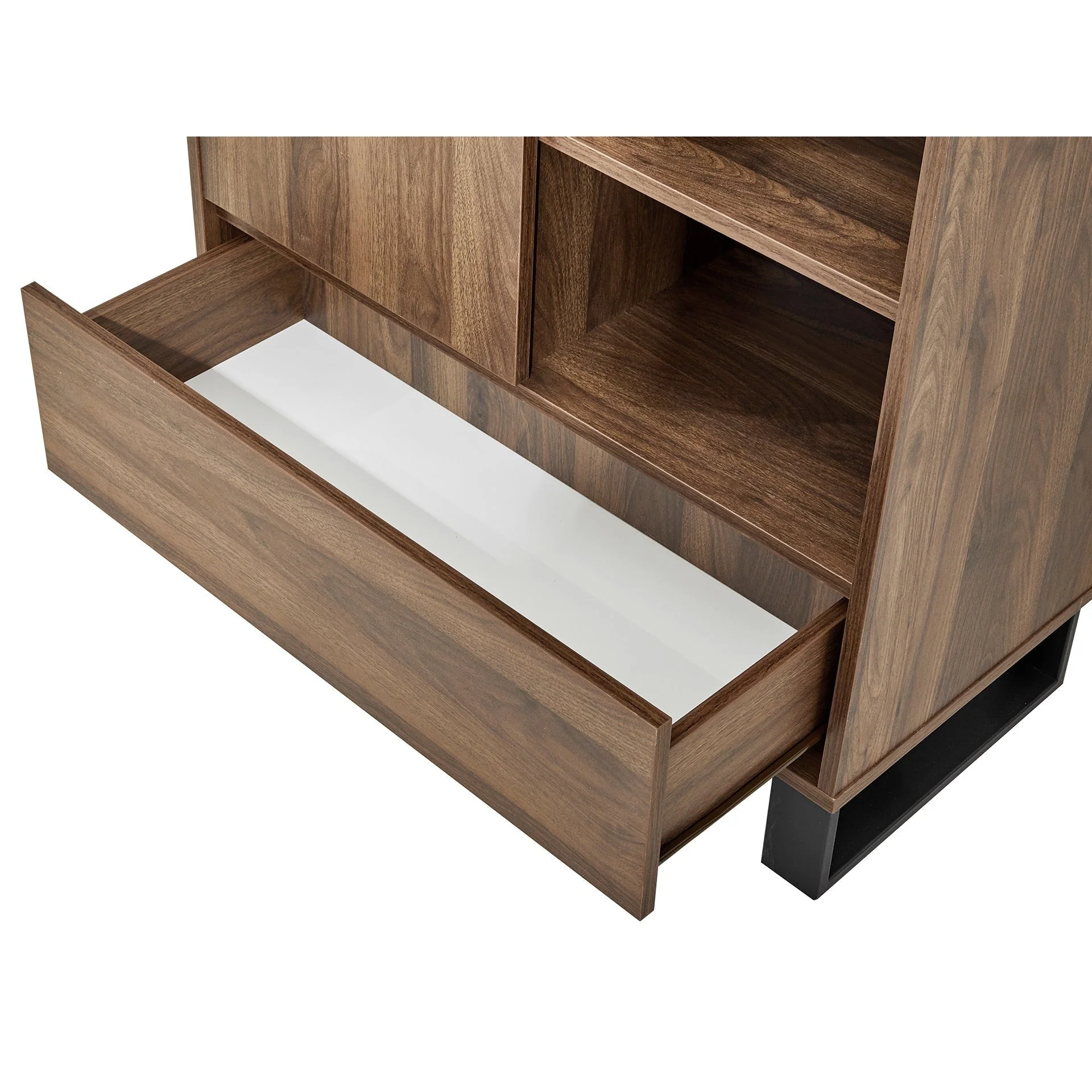 Frohna Bookshelf Cabinet with Drawer - Walnut - Image 14