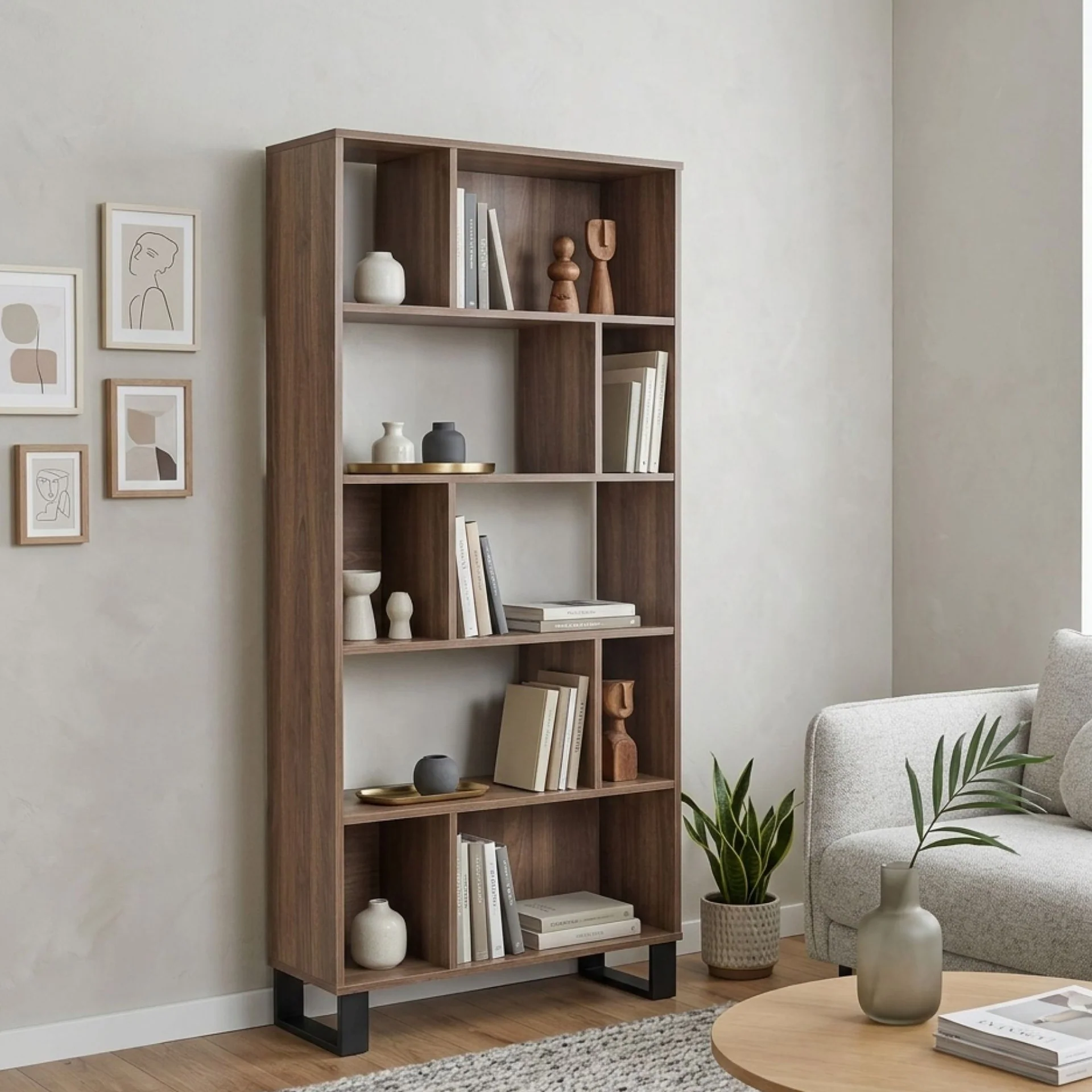 Frohna Bookshelf Display Shelf - Walnut - Image 3