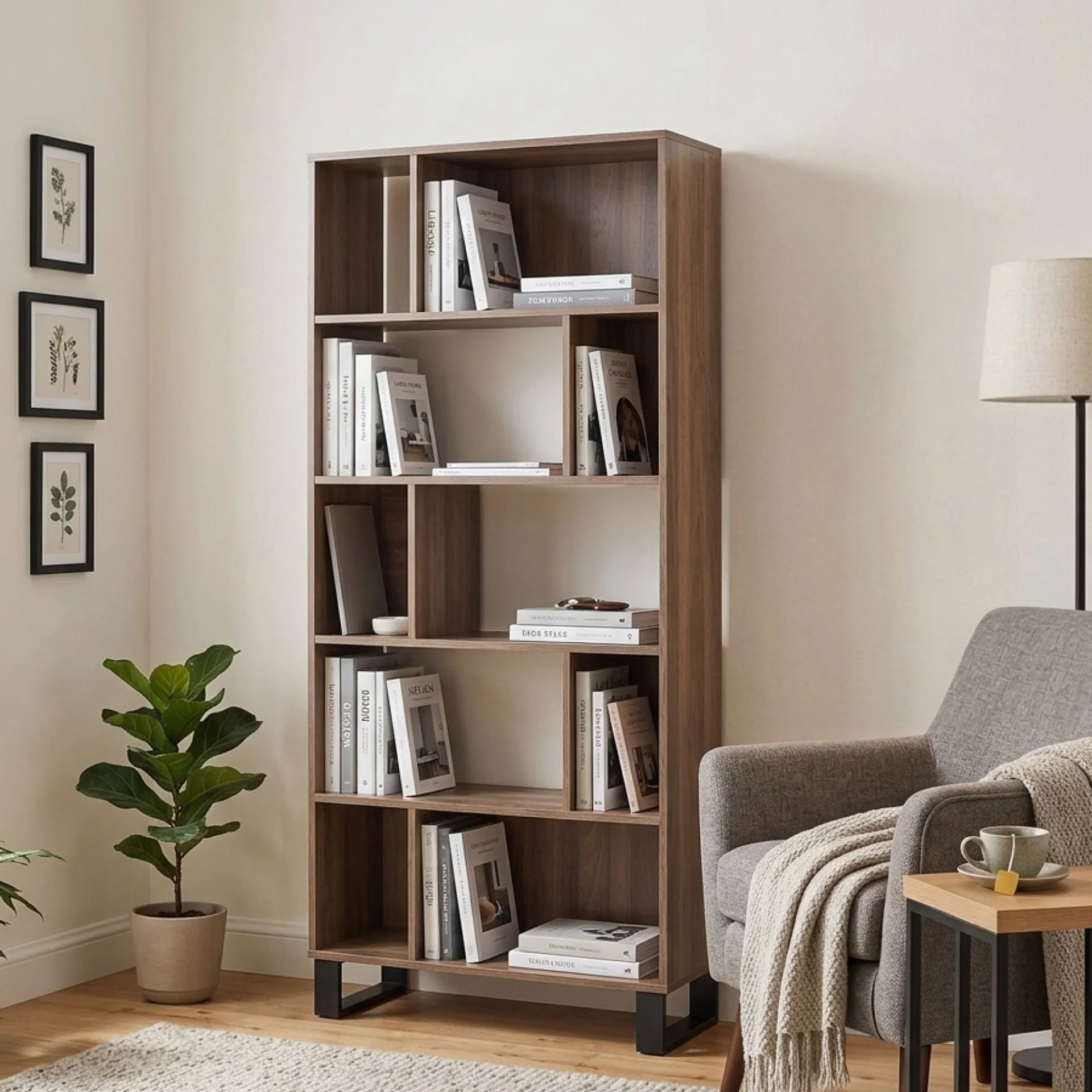 Frohna Bookshelf Display Shelf - Walnut - Image 4