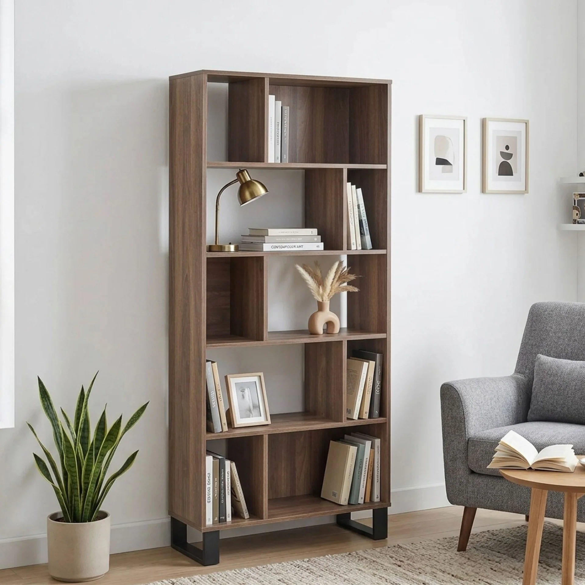 Frohna Bookshelf Display Shelf - Walnut - Image 6
