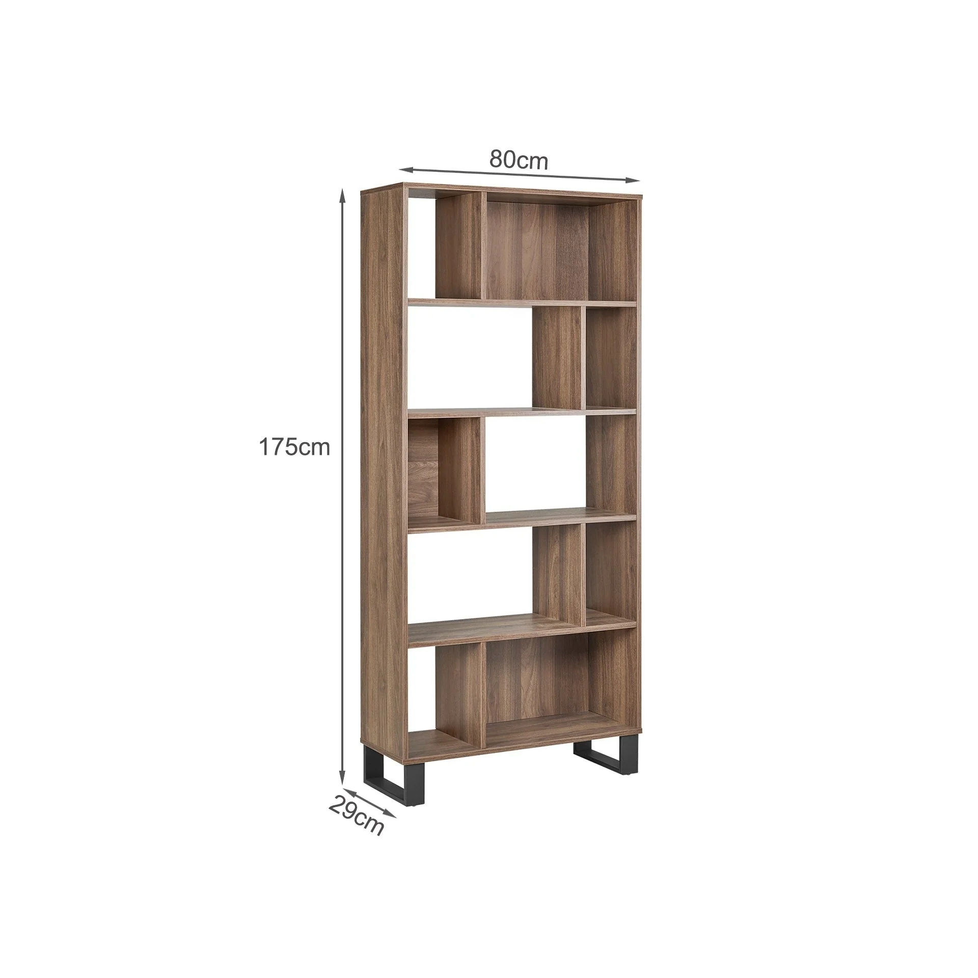 Frohna Bookshelf Display Shelf - Walnut - Image 9