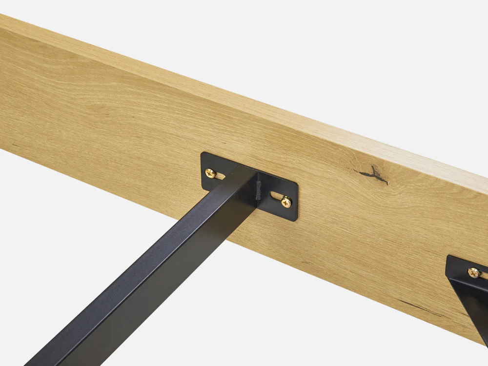 FROHNA King Wooden Bed Frame - Oak - Image 11