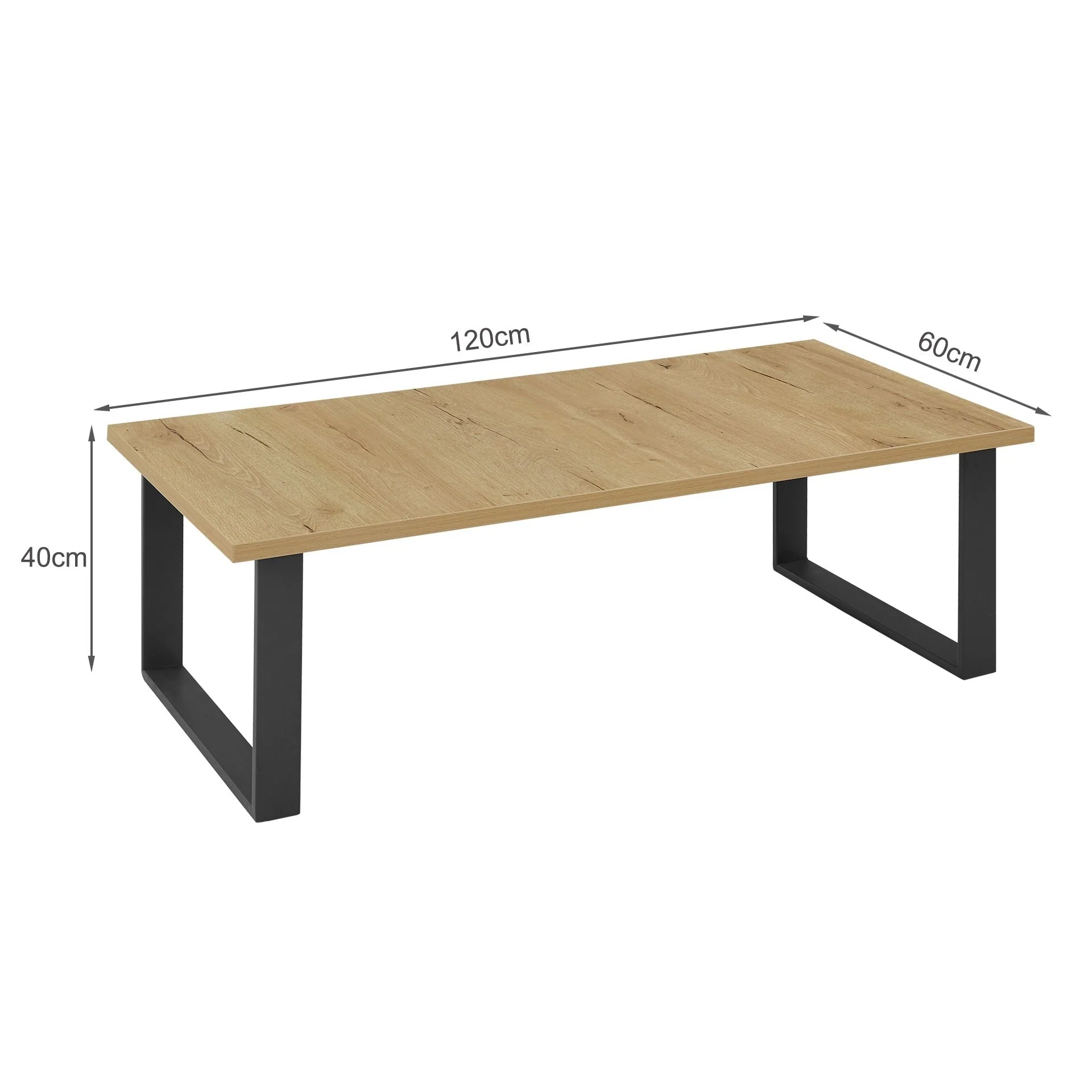 Frohna Rectangular Coffee Table - Oak - Image 13